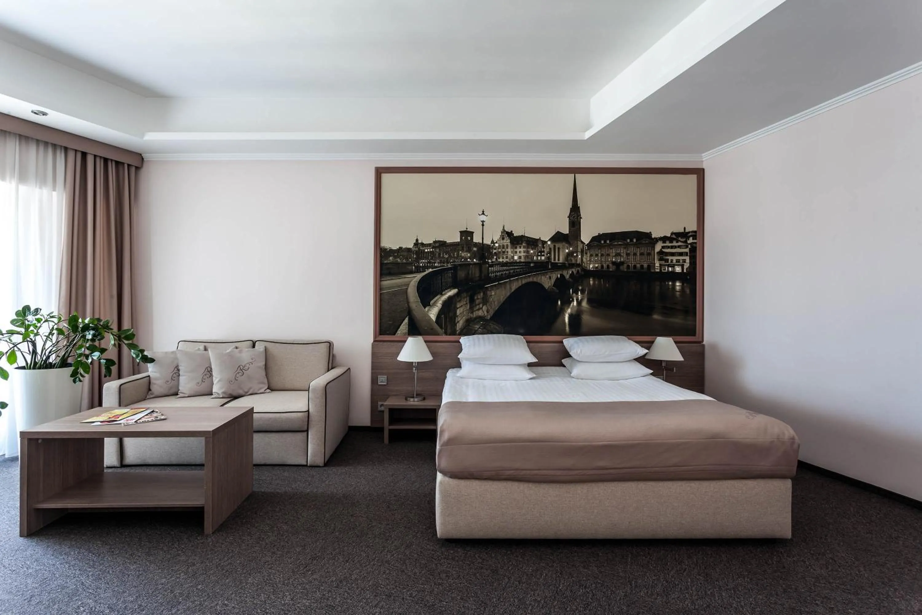 Bed in Rius Hotel Lviv