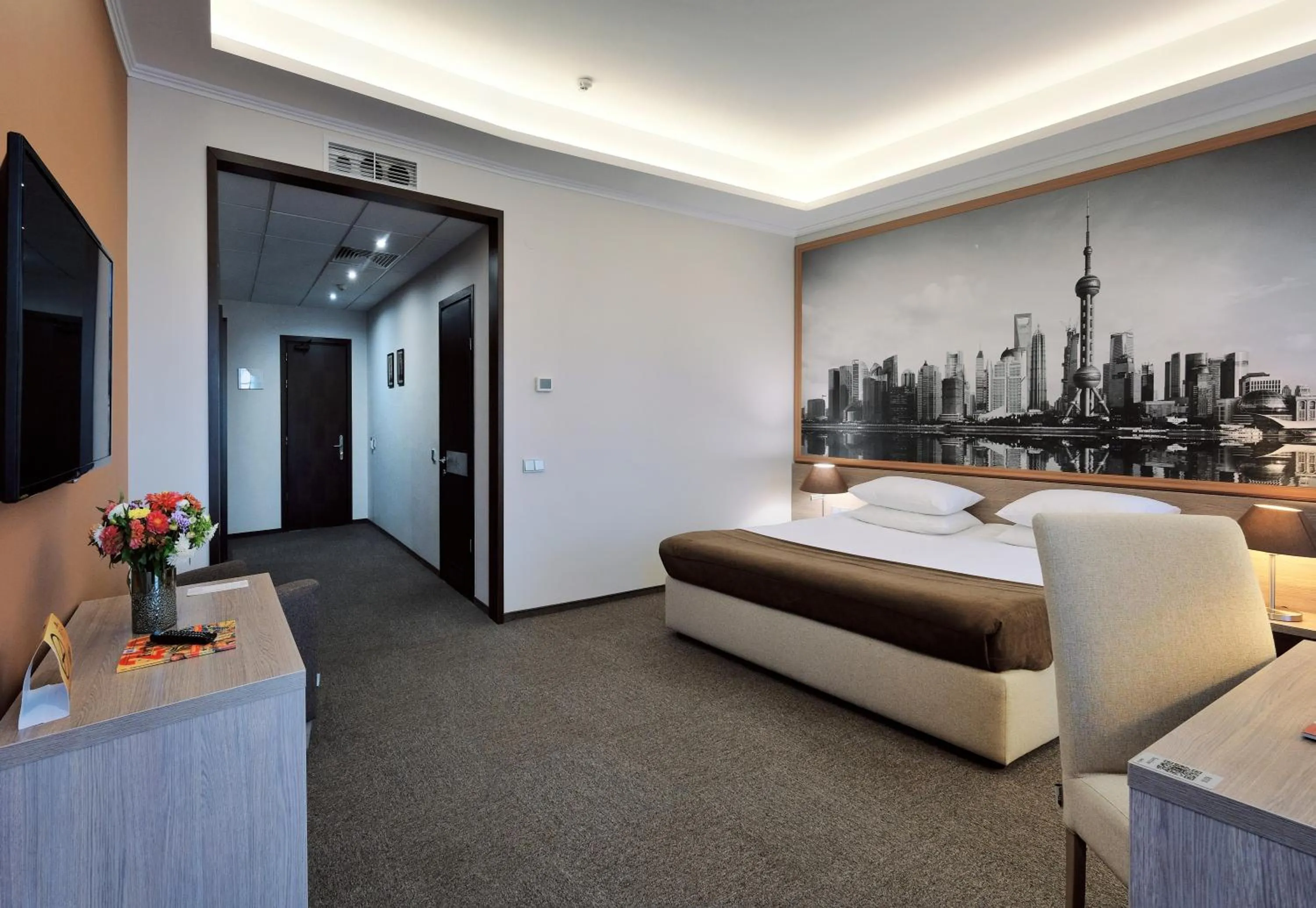 Bed in Rius Hotel Lviv