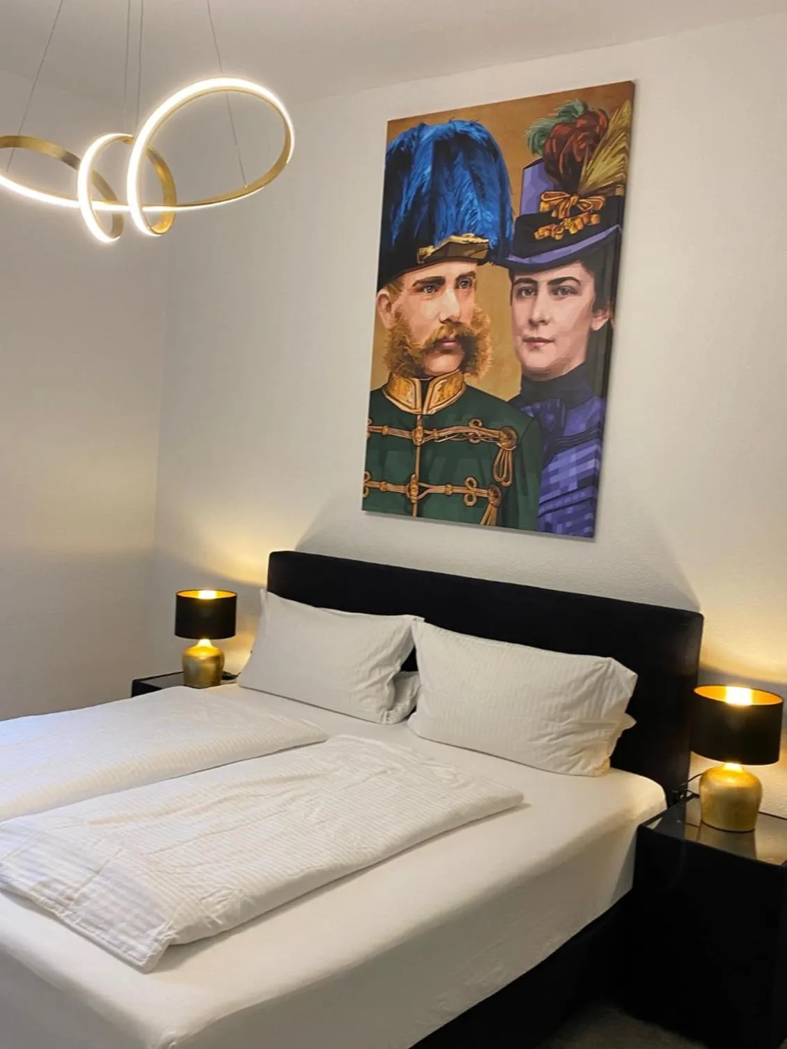 Bed in Pension und Ferienwohnung Frech