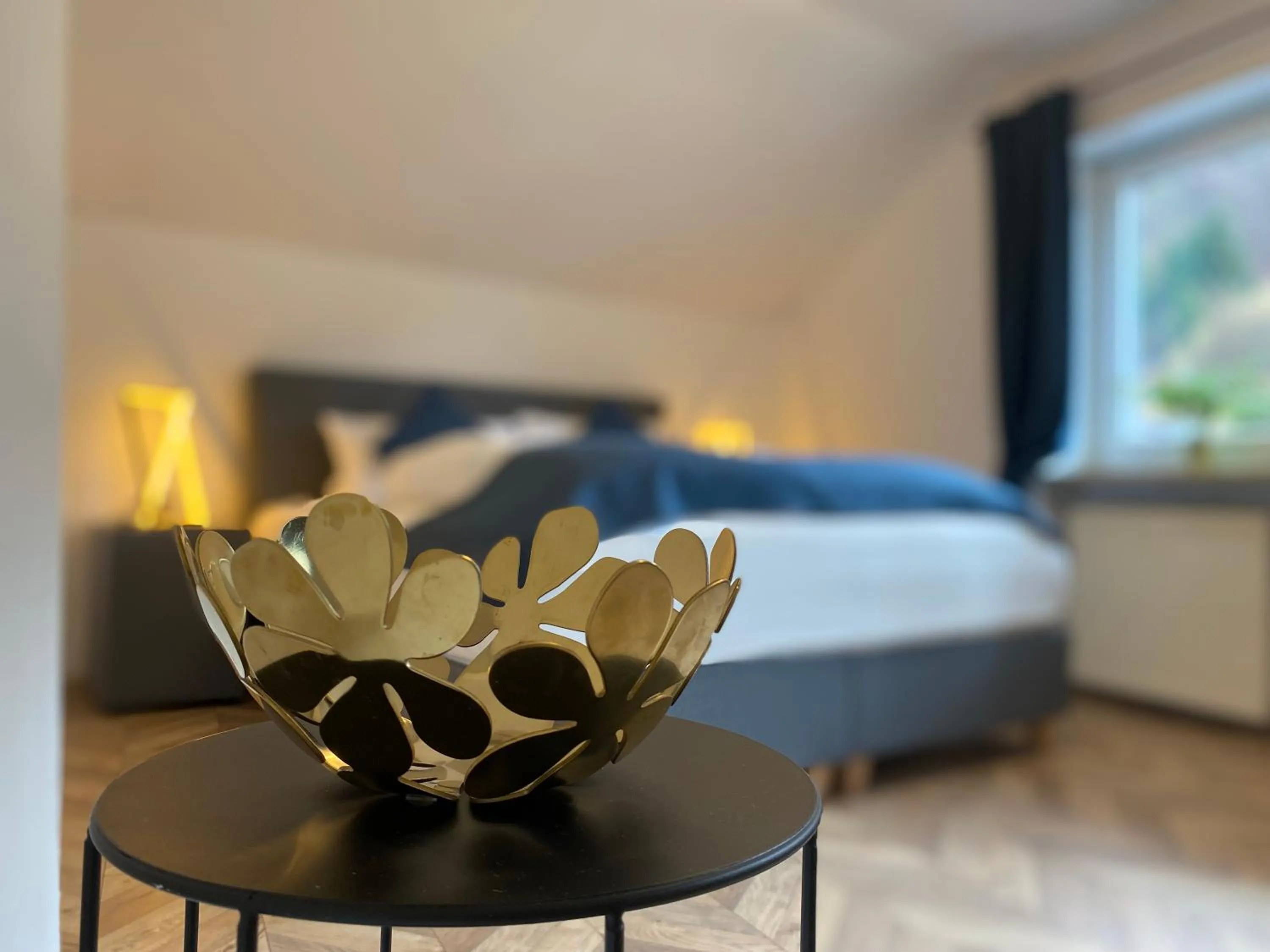 Bed in Pension und Ferienwohnung Frech