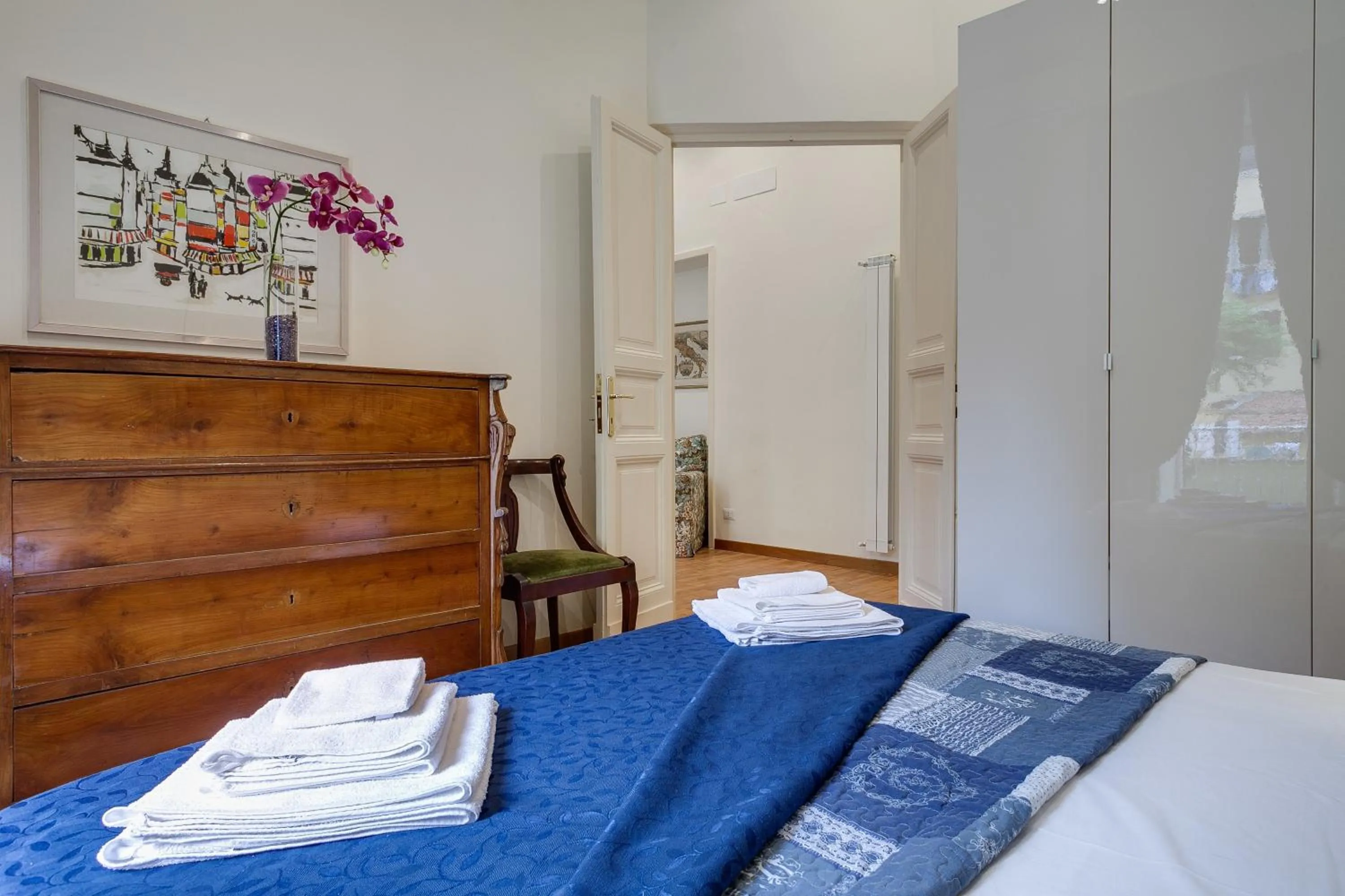 Bedroom, Bed in Otium Maecenatis Apartments