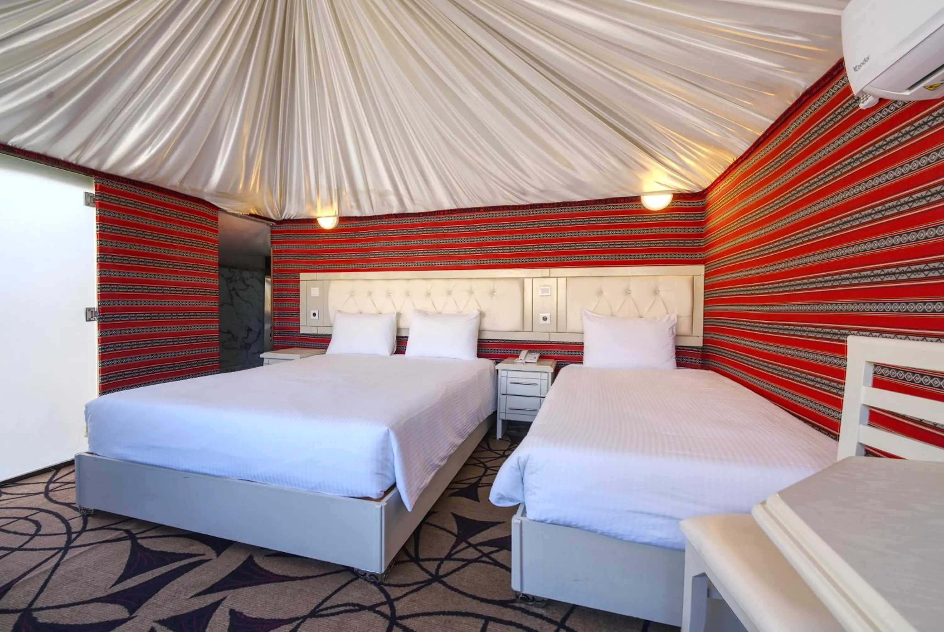 Bed in The Rock Camp Petra