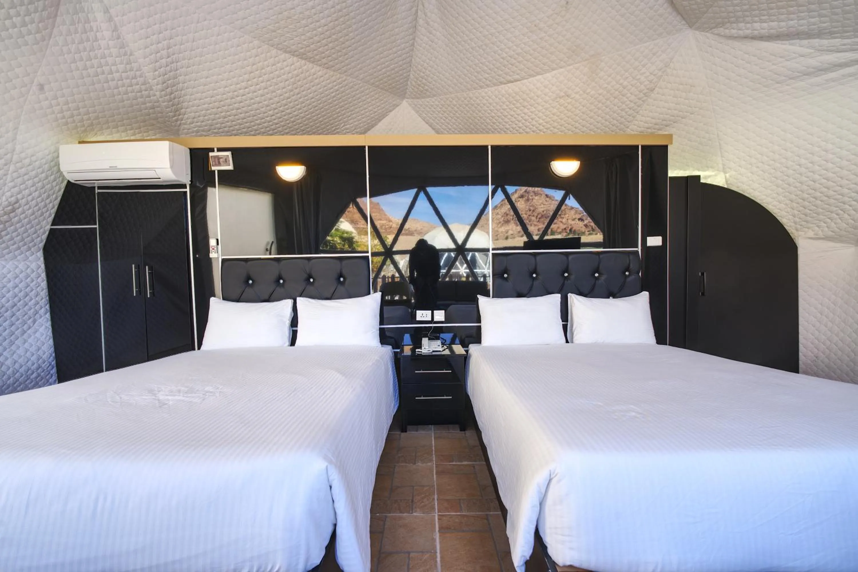 Bed in The Rock Camp Petra