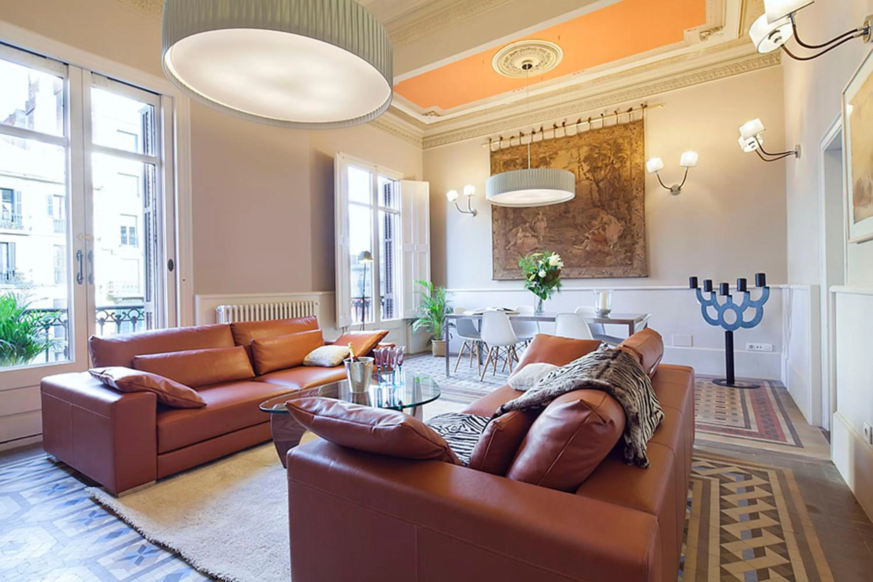 Living room in My Space Barcelona Rambla Catalunya Center