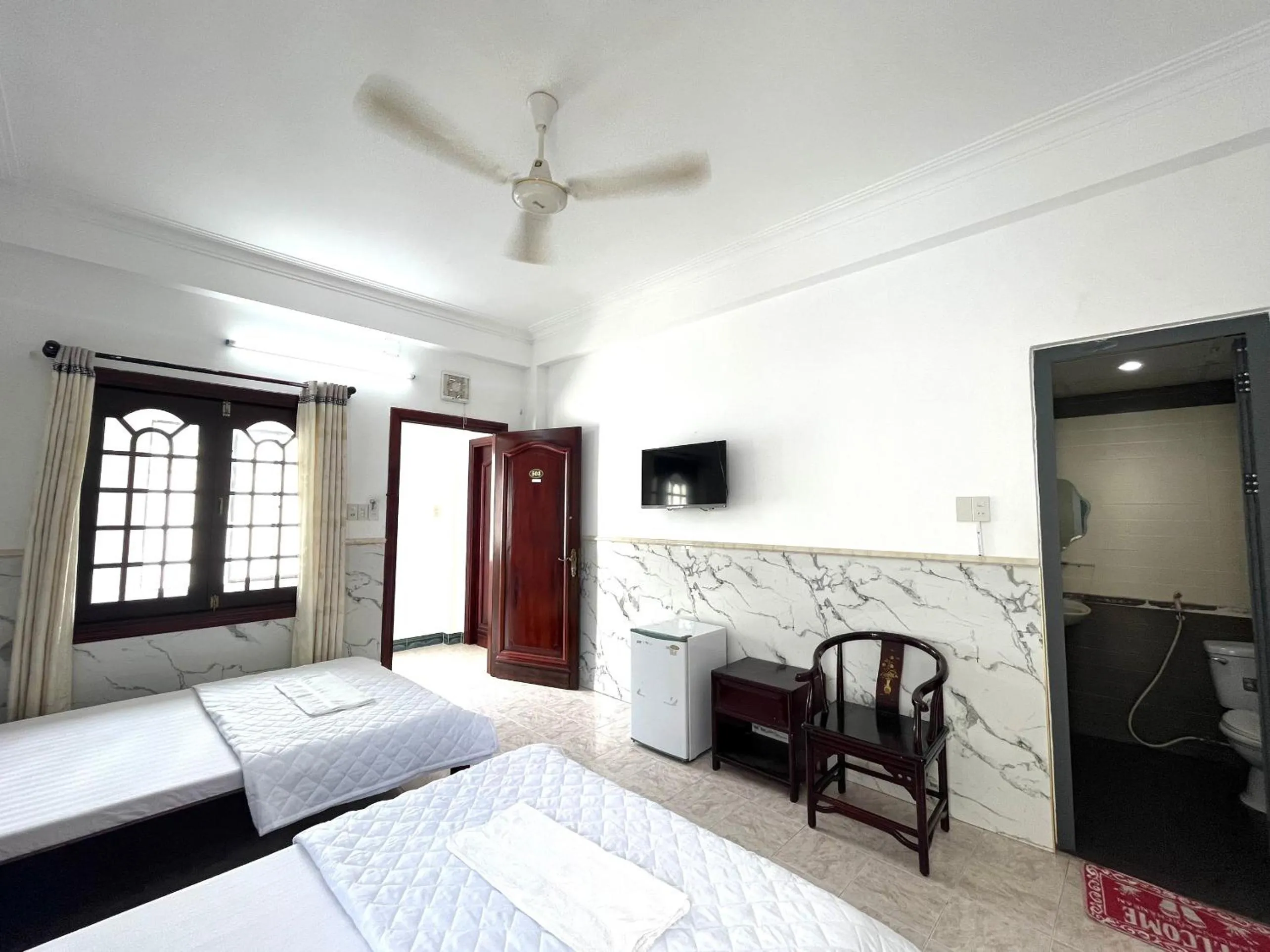 Bed in Khách sạn Thái Bình