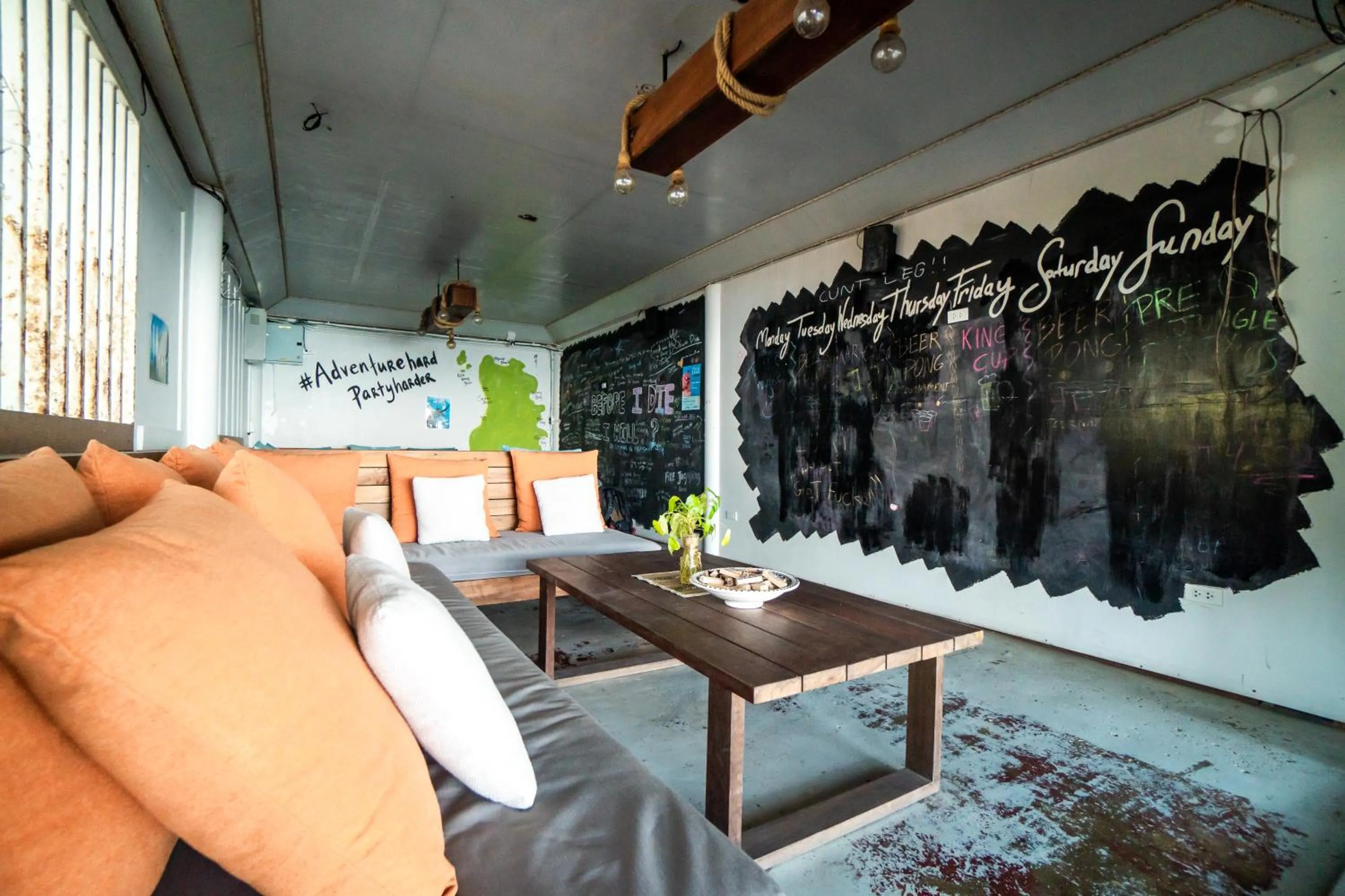 Living room in Slumber Party Koh Tao