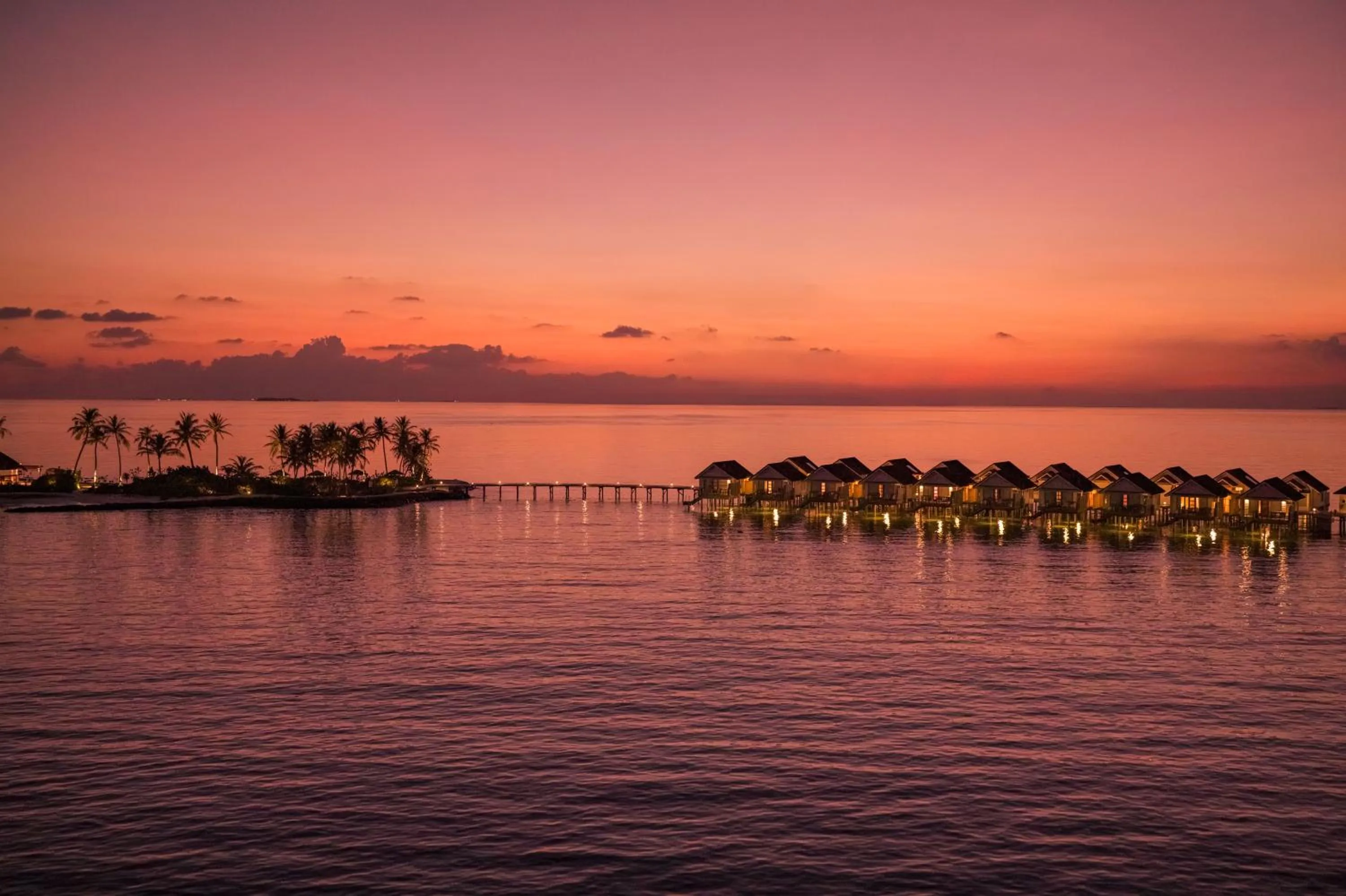 Sunset in OBLU SELECT Lobigili - Premium All-Inclusive with Free Transfers