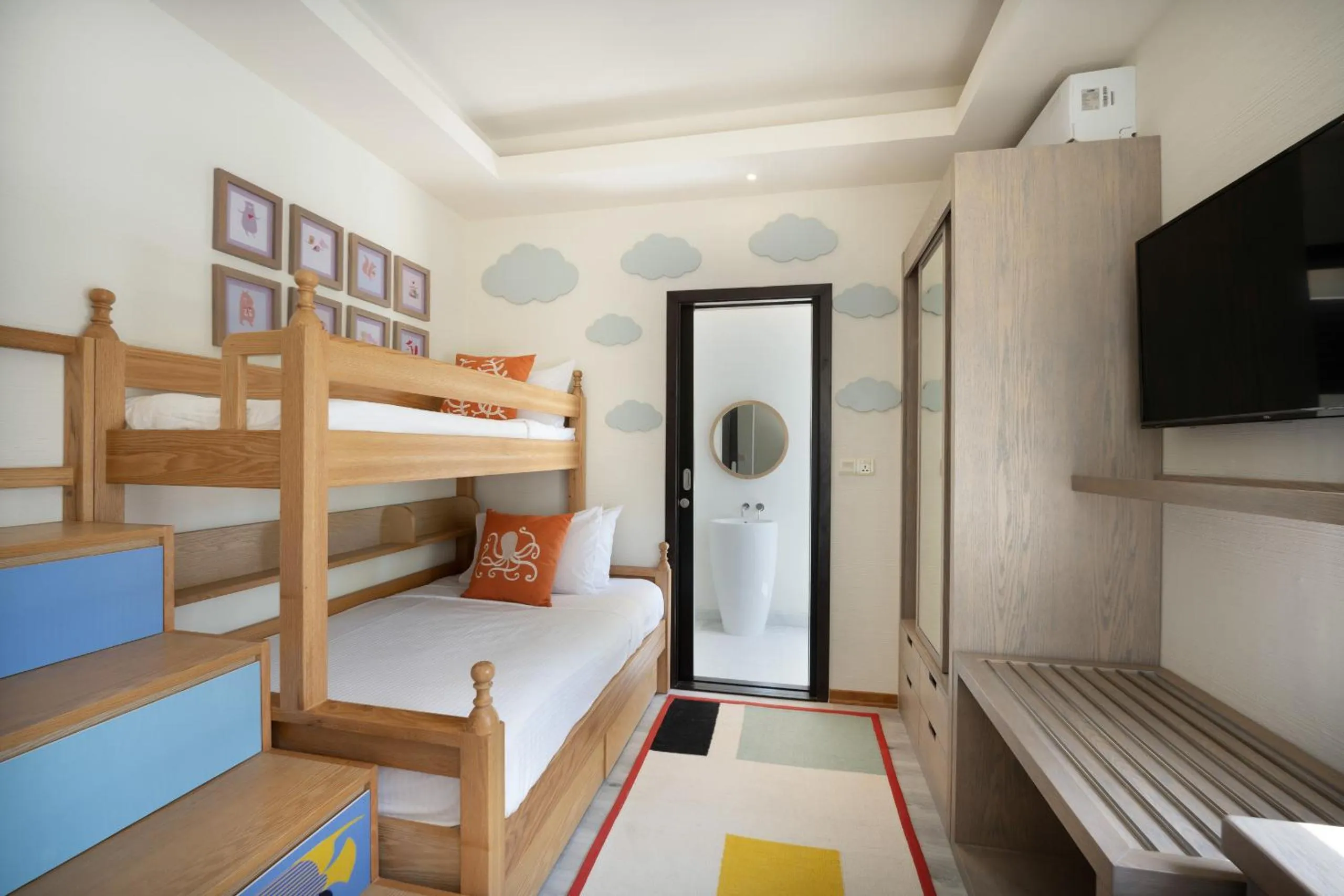 Bathroom, Bed in OBLU XPERIENCE Ailafushi - All Inclusive with Free Transfers