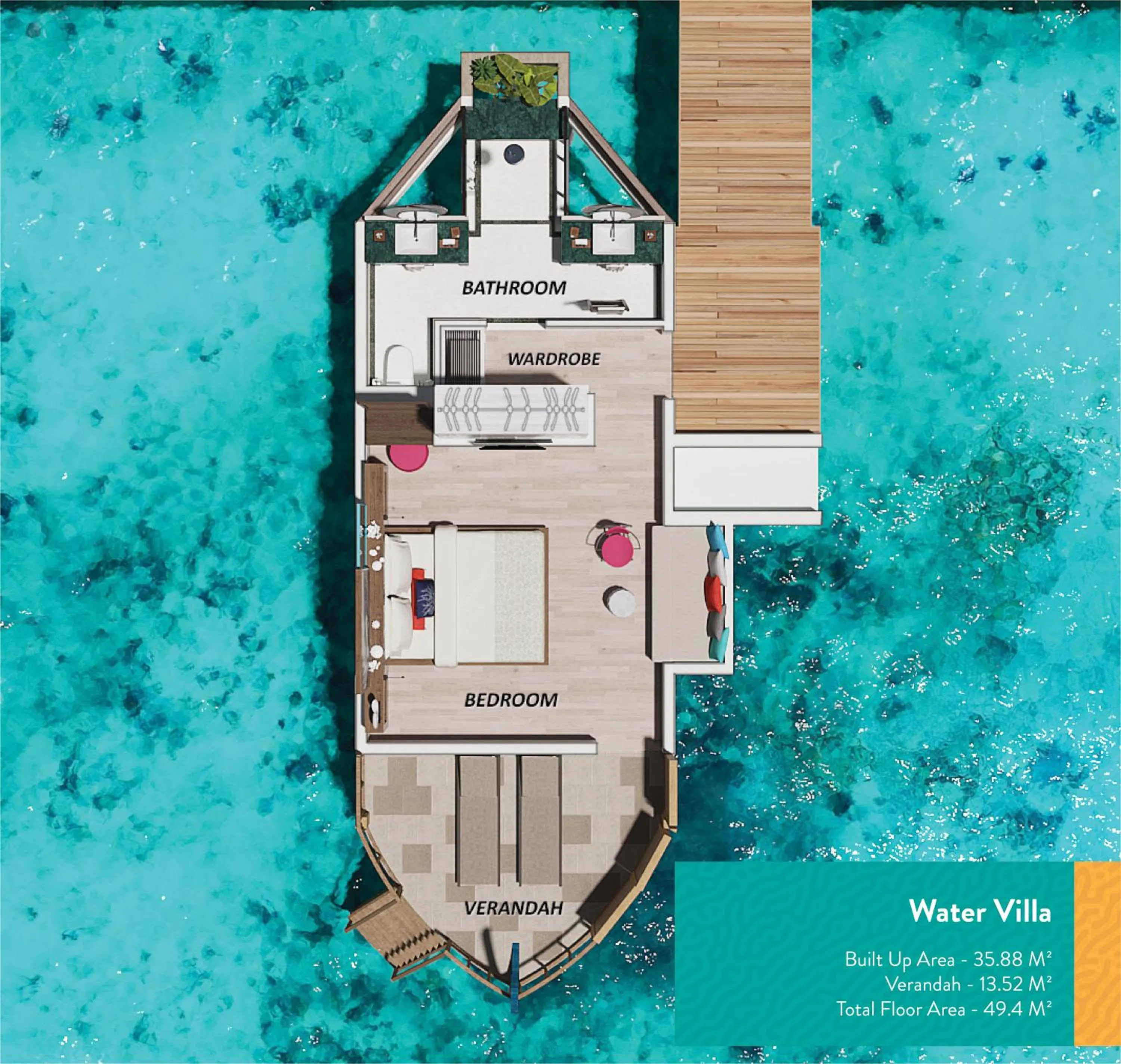 Floor plan in OBLU XPERIENCE Ailafushi - All Inclusive with Free Transfers