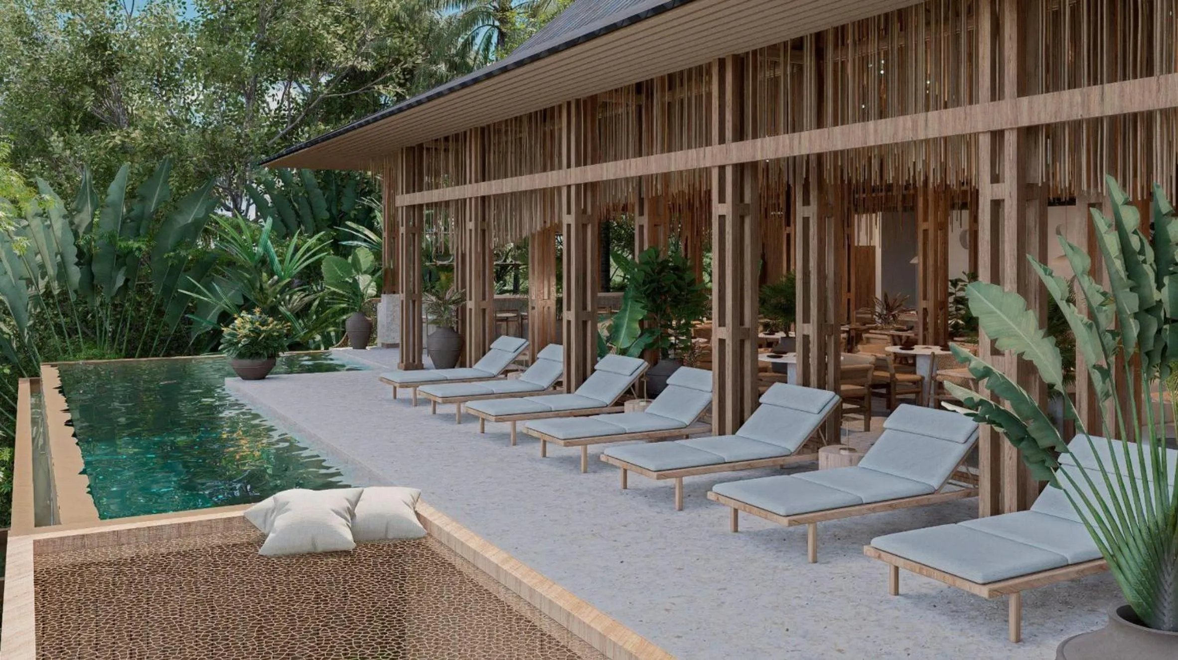 Swimming pool in Tiki Villas Rainforest Lodge - Adults Only