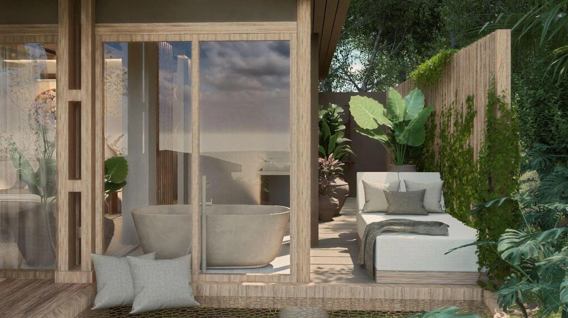 Bathroom in Tiki Villas Rainforest Lodge - Adults Only