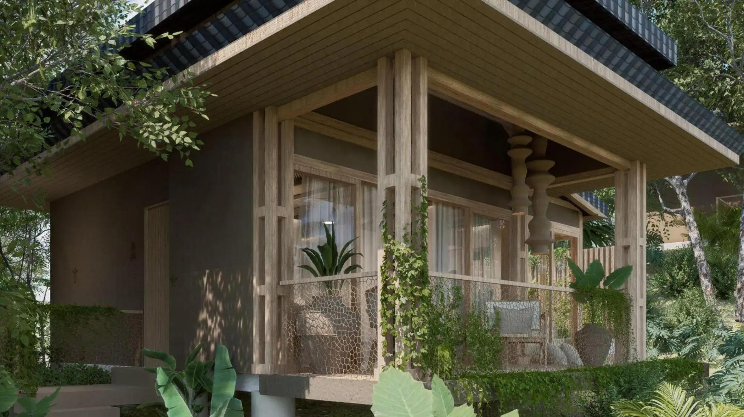 Villa with Sea View in Tiki Villas Rainforest Lodge - Adults Only Villa with Sea View in Tiki Villas Rainforest Lodge - Adults Only