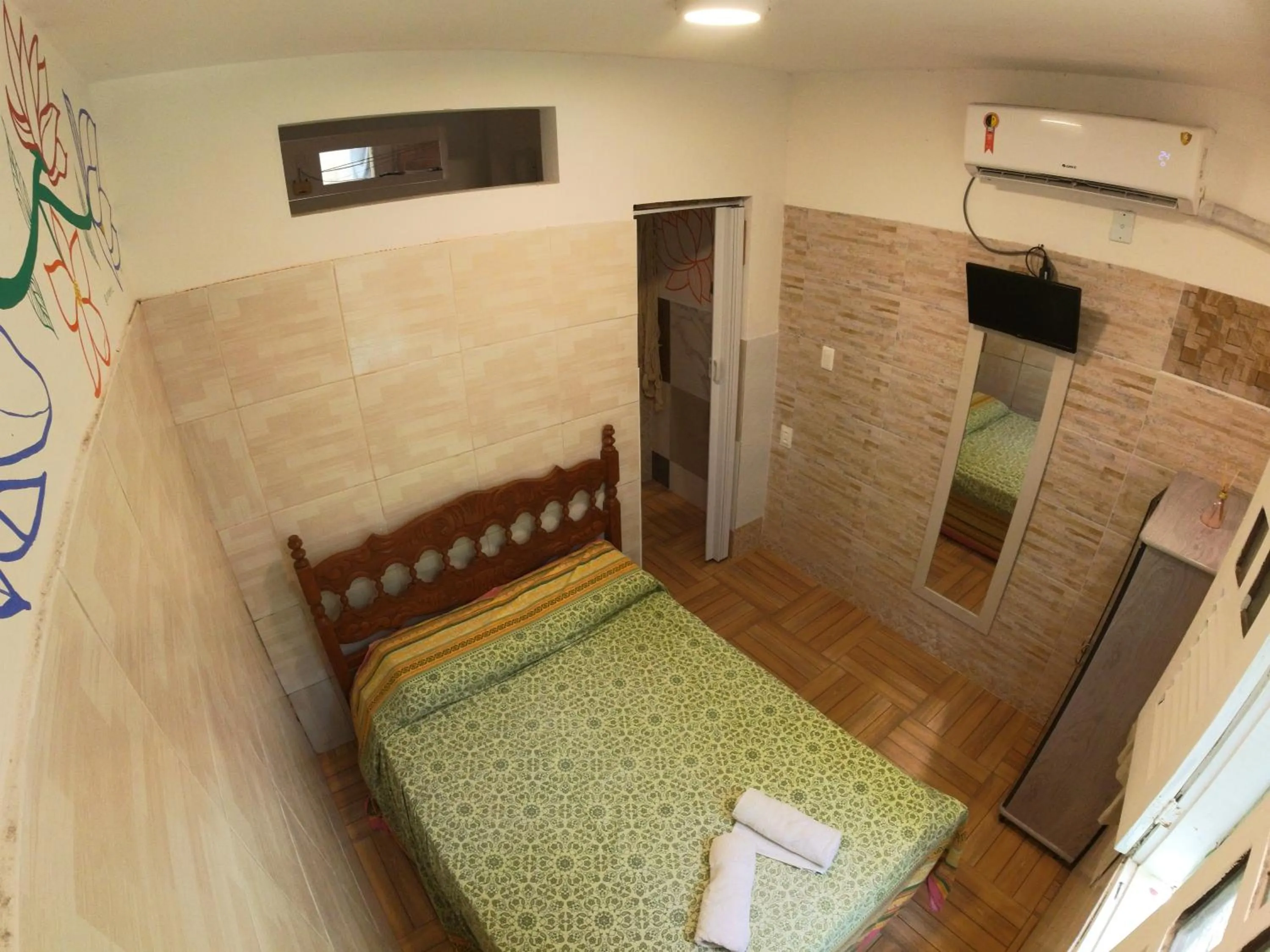 Bed in Kitnet Perto da Primeira Praia