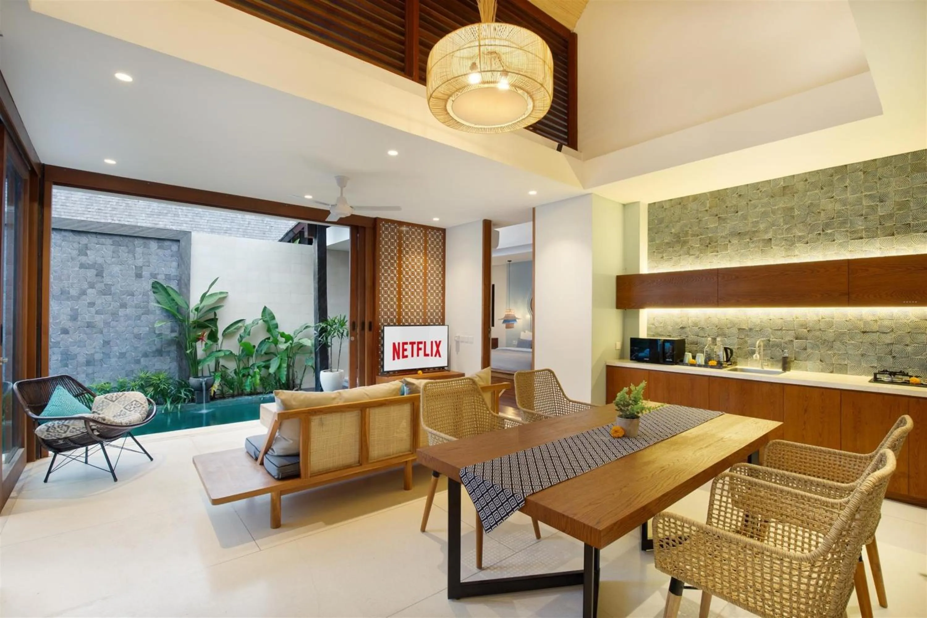 Living room in Sanora Villa Sanur by Ini Vie Hospitality