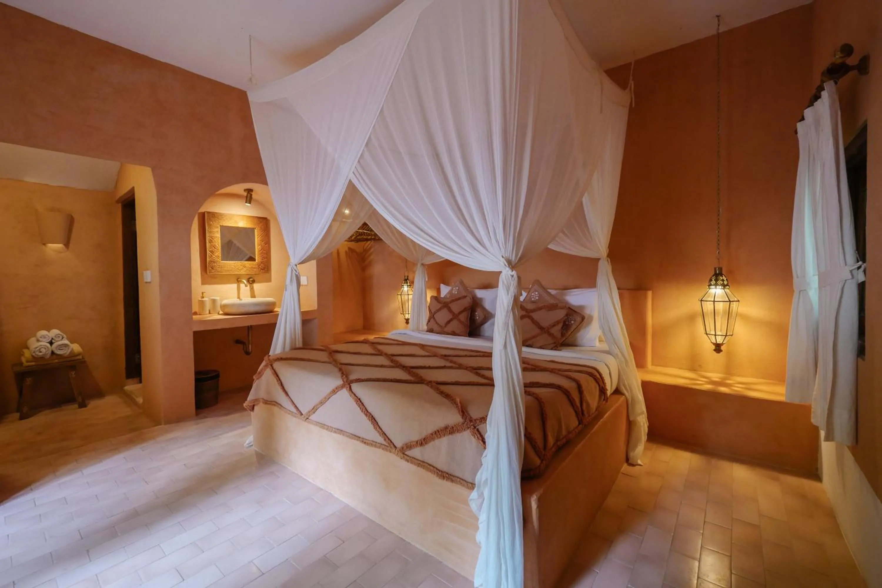 Bed in Terra Cottages Bali