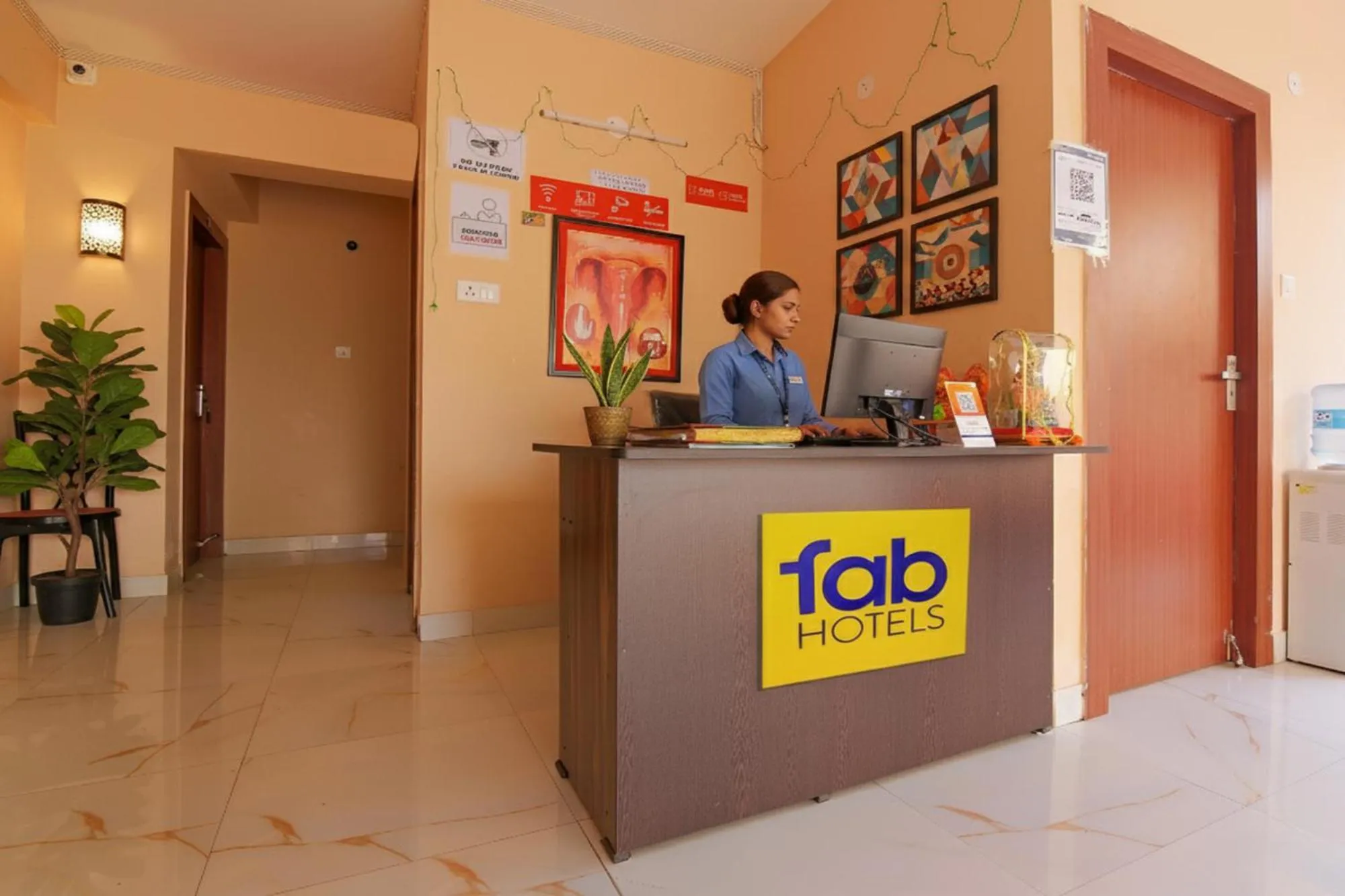 Lobby or reception in FabHotel Amar Raj Inn