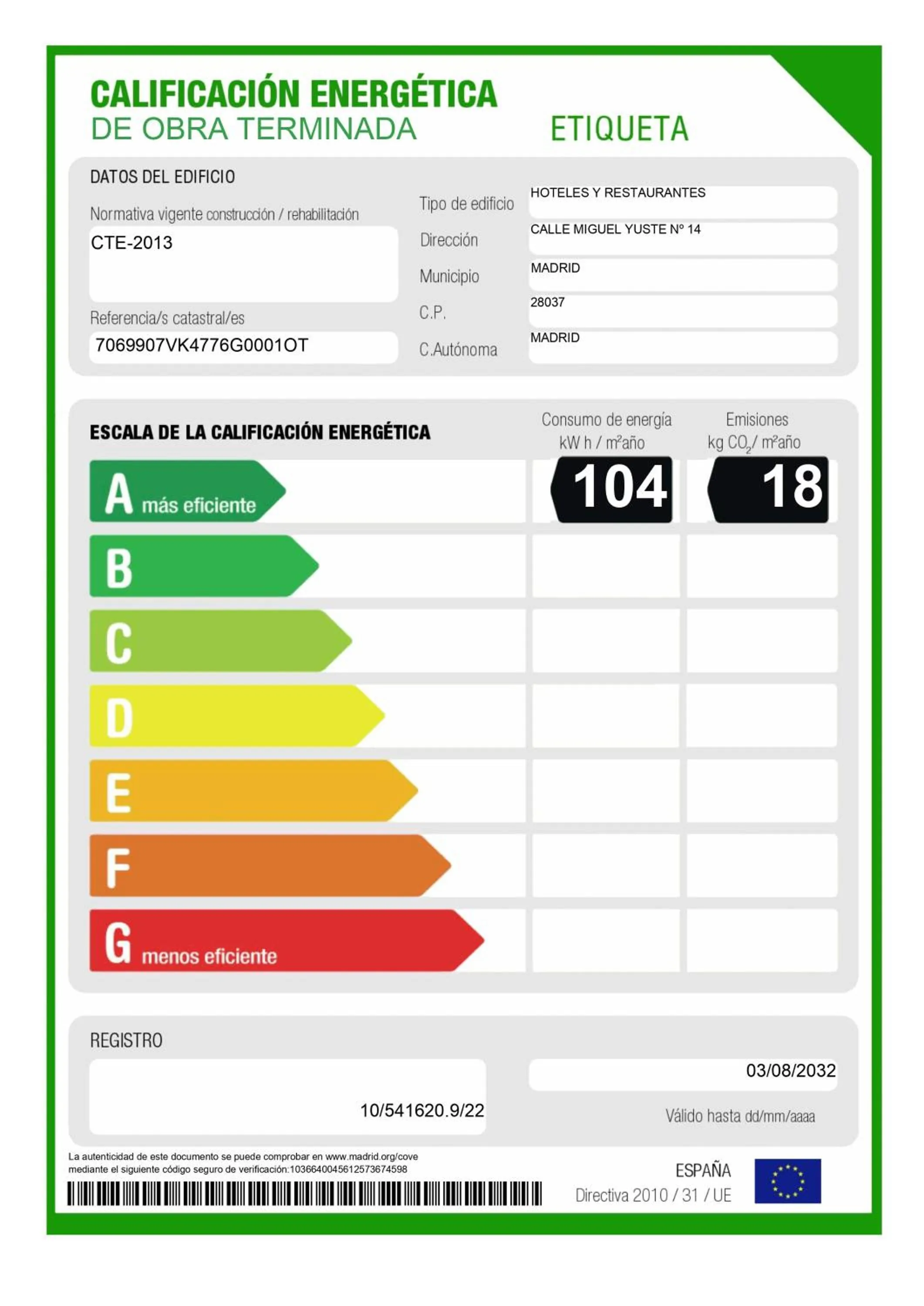 Logo/Certificate/Sign in DWO Yuste Alcalá