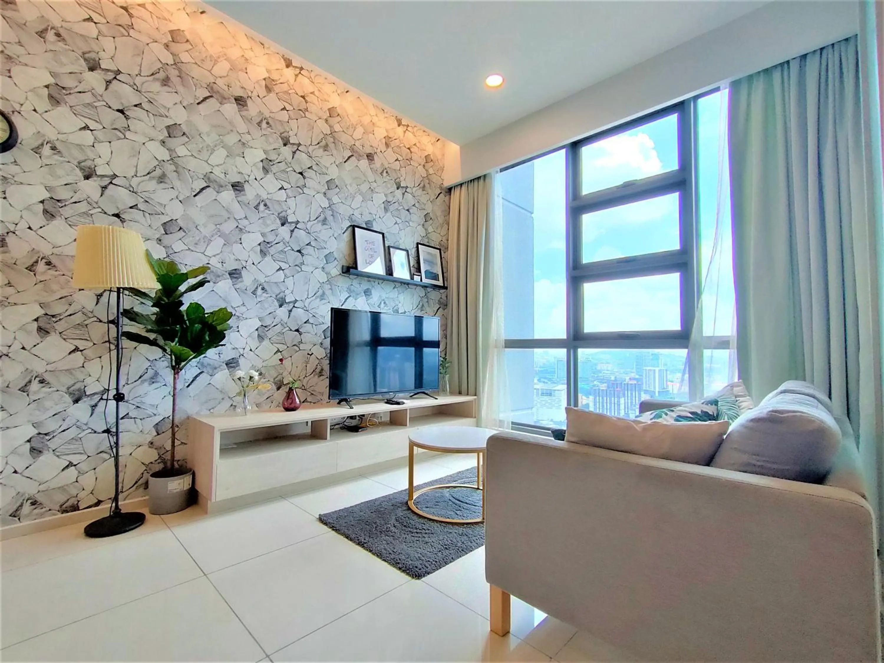 Living room in Infini Suites@ The Robertson Bukit Bintang