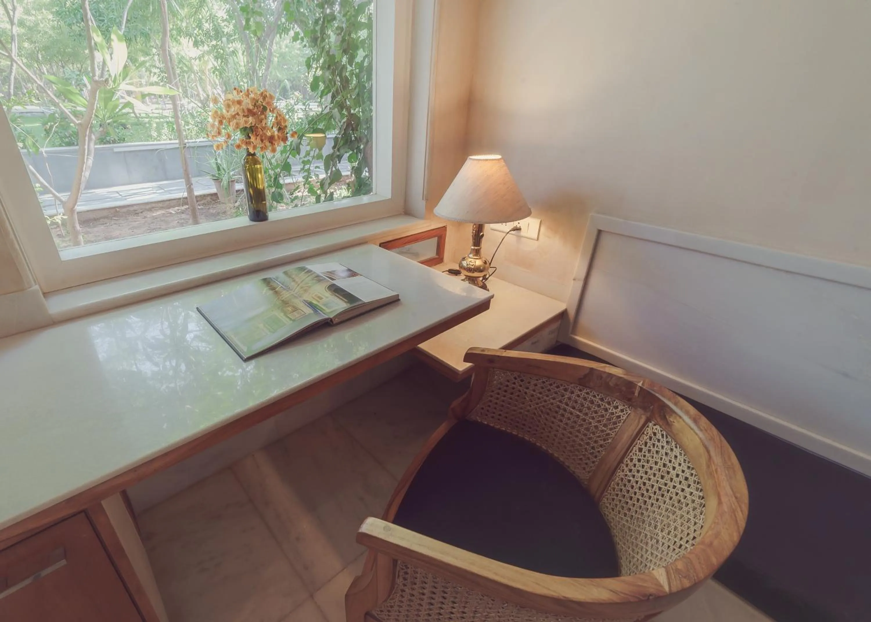 Seating area in PushkarOrganic - Lux farm resort with pool