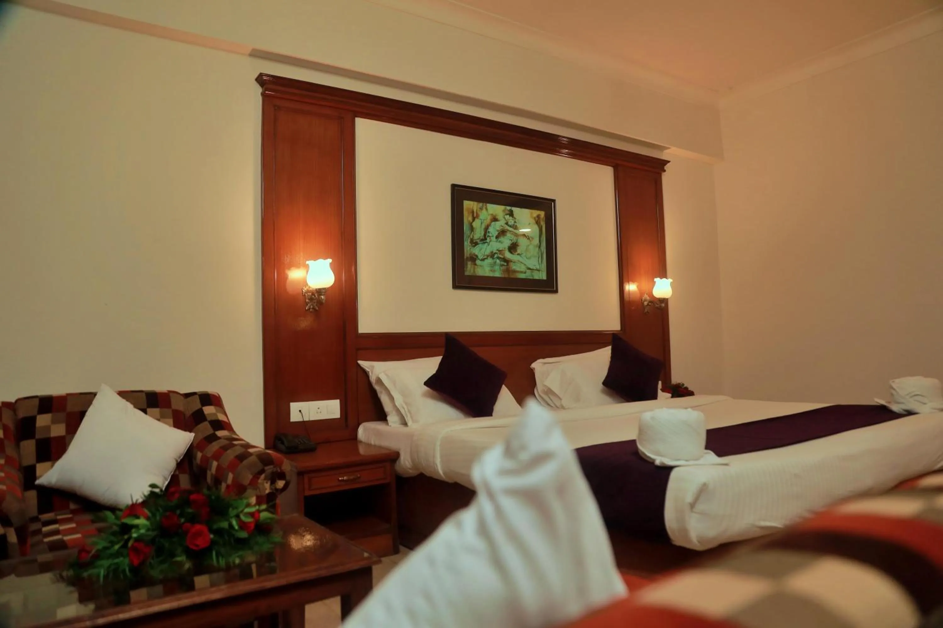 Bed in Hotel Edassery Mansion