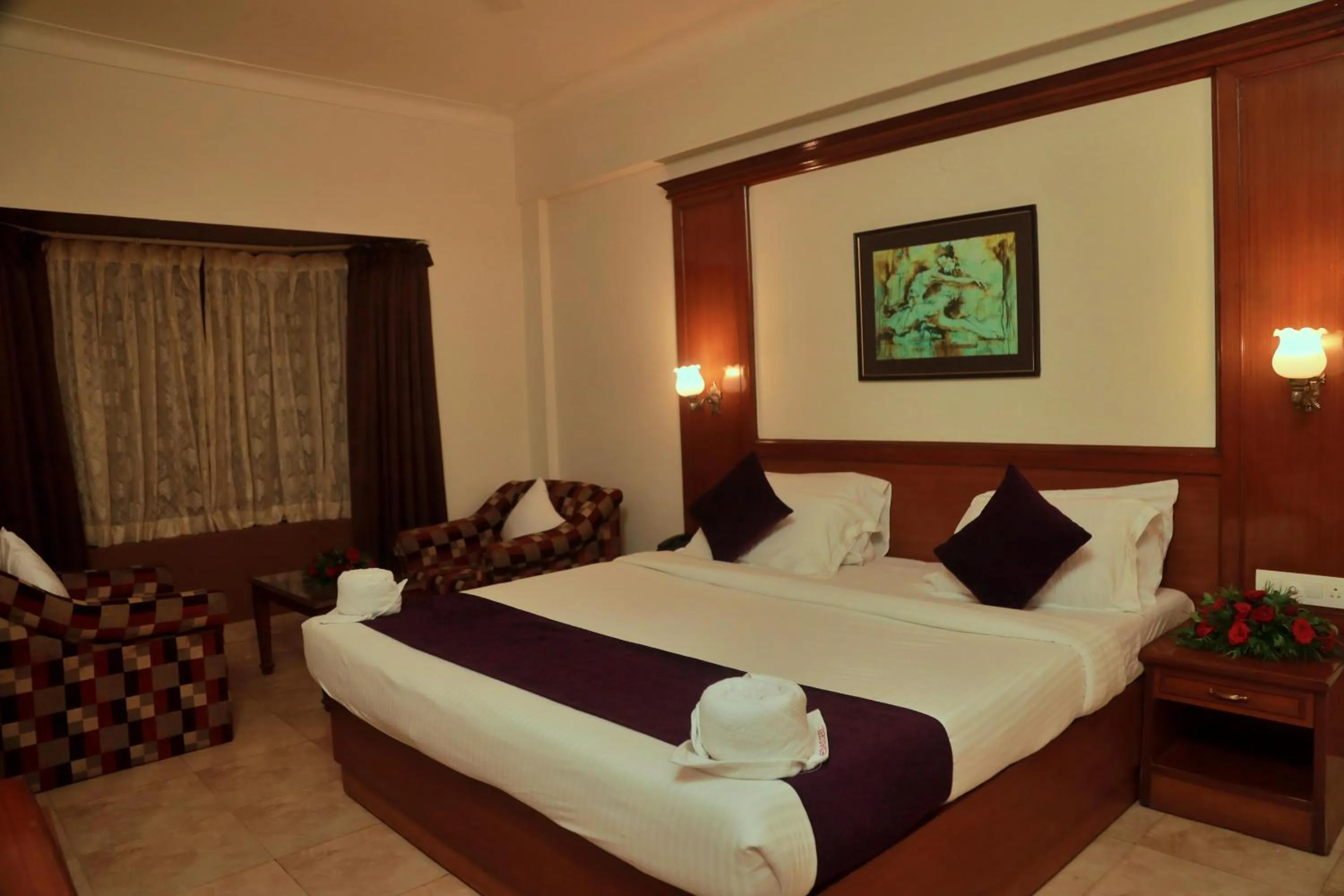 Bed in Hotel Edassery Mansion