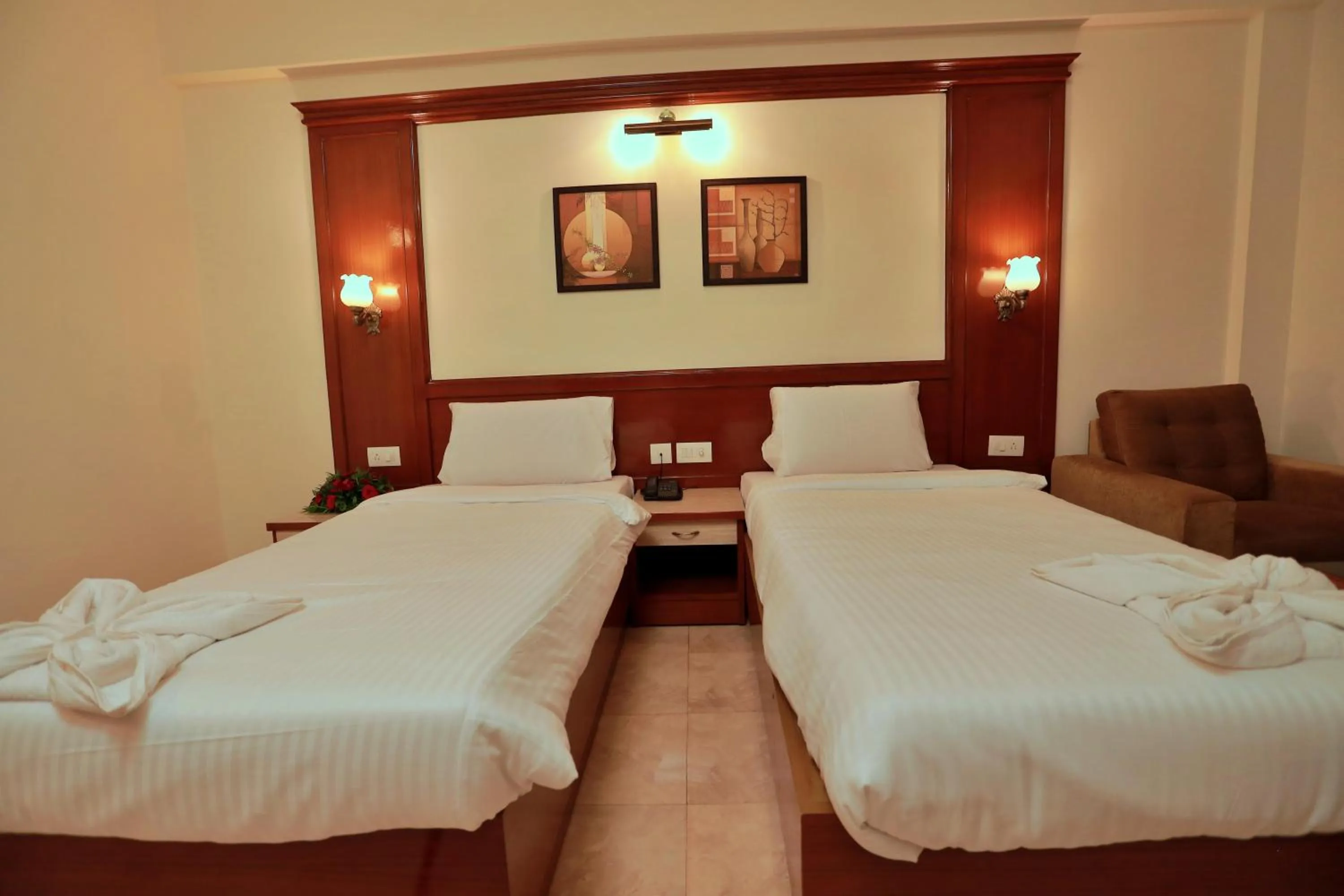 Bed in Hotel Edassery Mansion