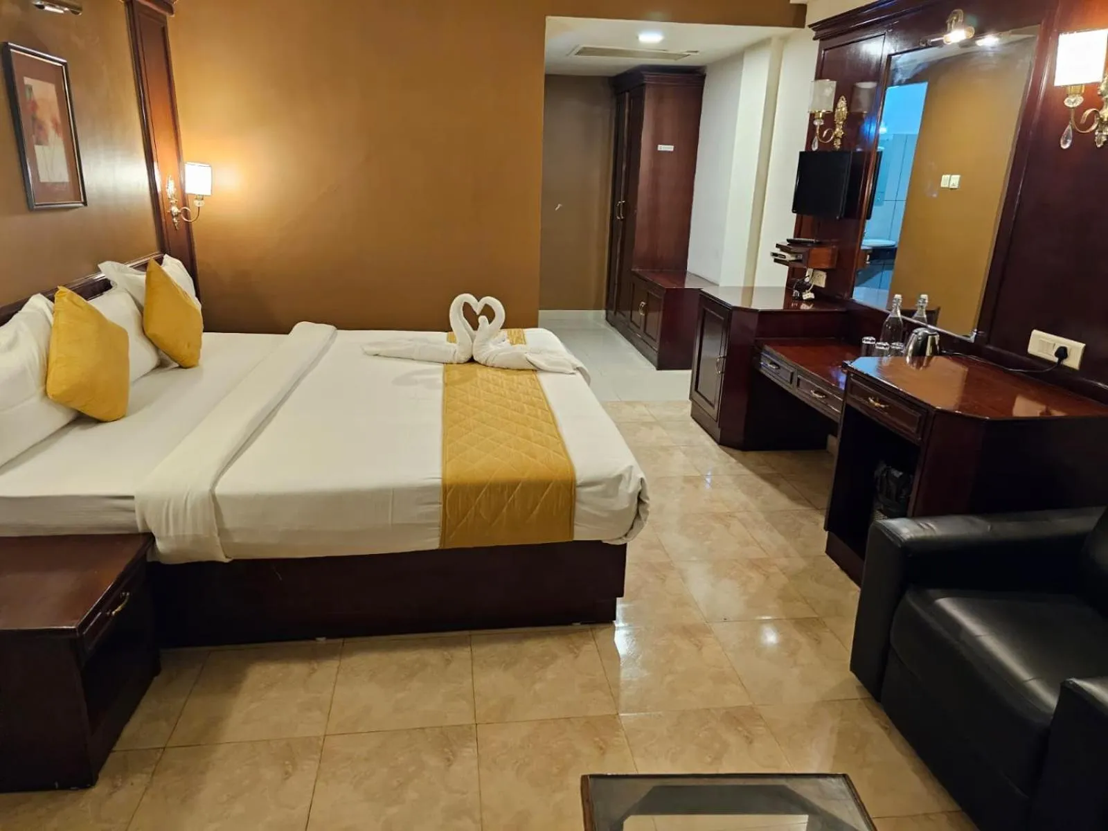 Bed in Hotel Edassery Mansion