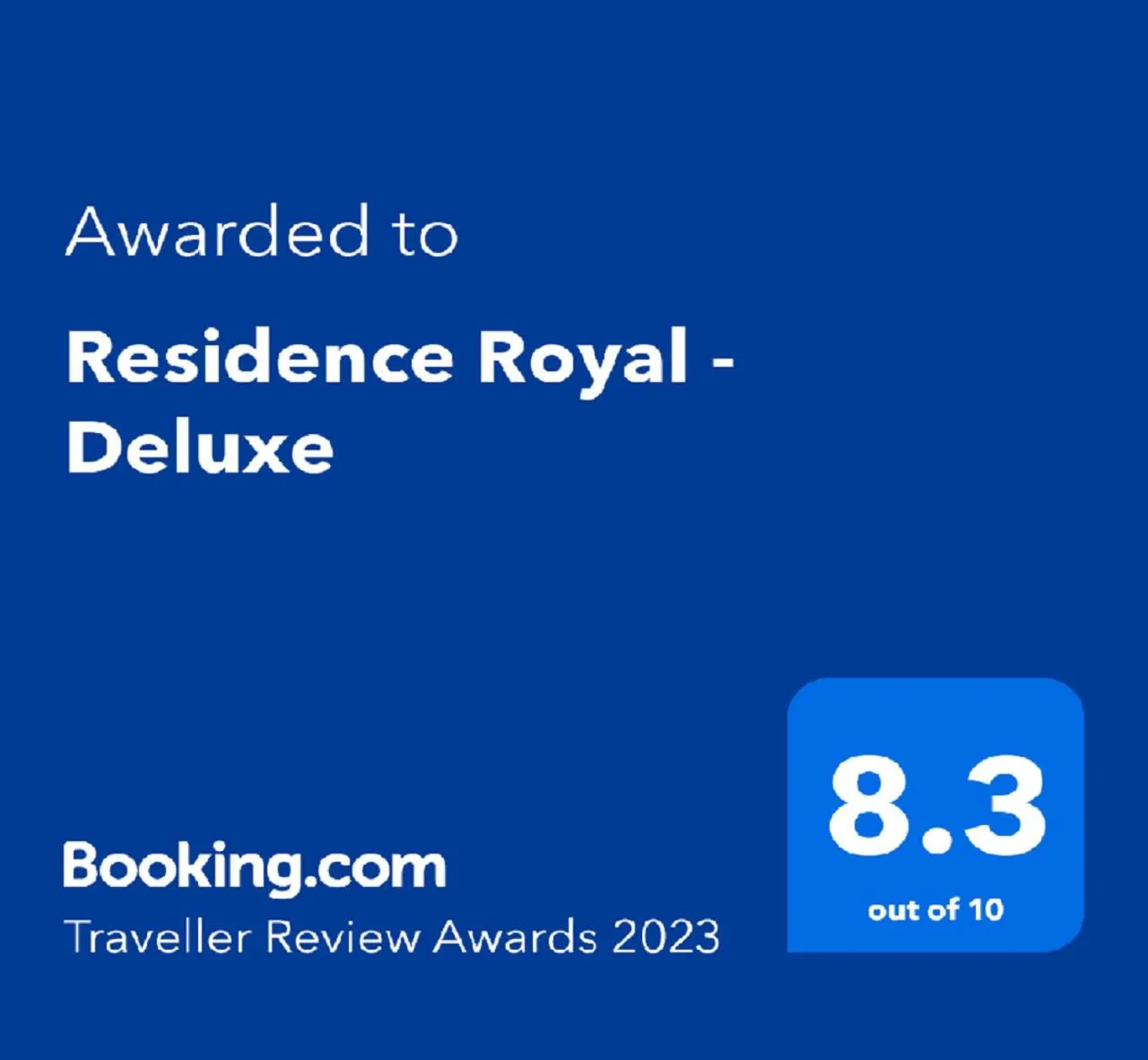 Logo/Certificate/Sign in Residence Royal - Deluxe