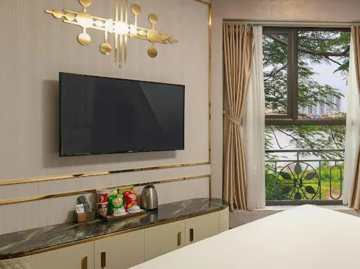 TV and multimedia, Bed in Bao Ngoc Hotel Linh Dam