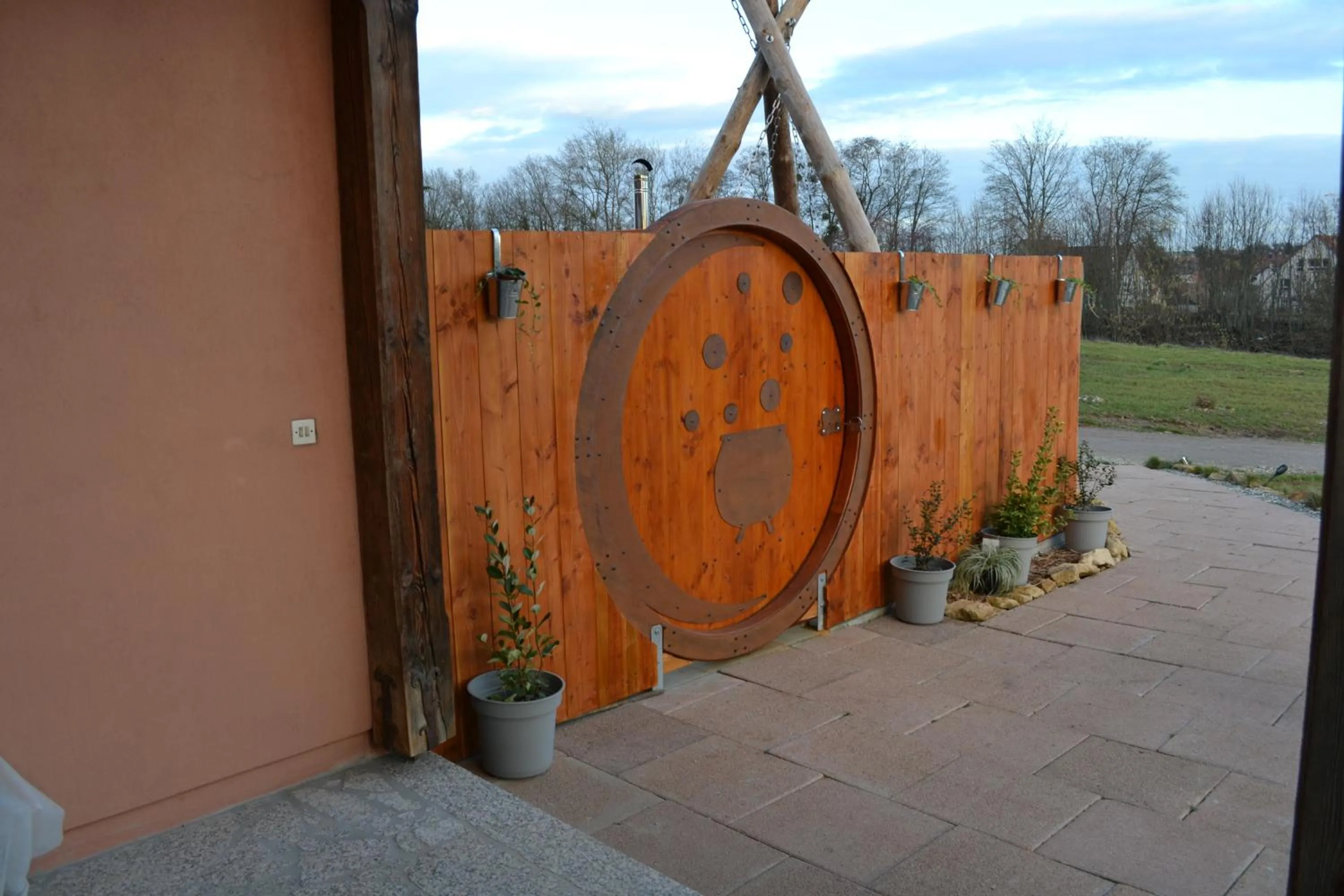 Hot Spring Bath in Domaine des Trois Sorciers