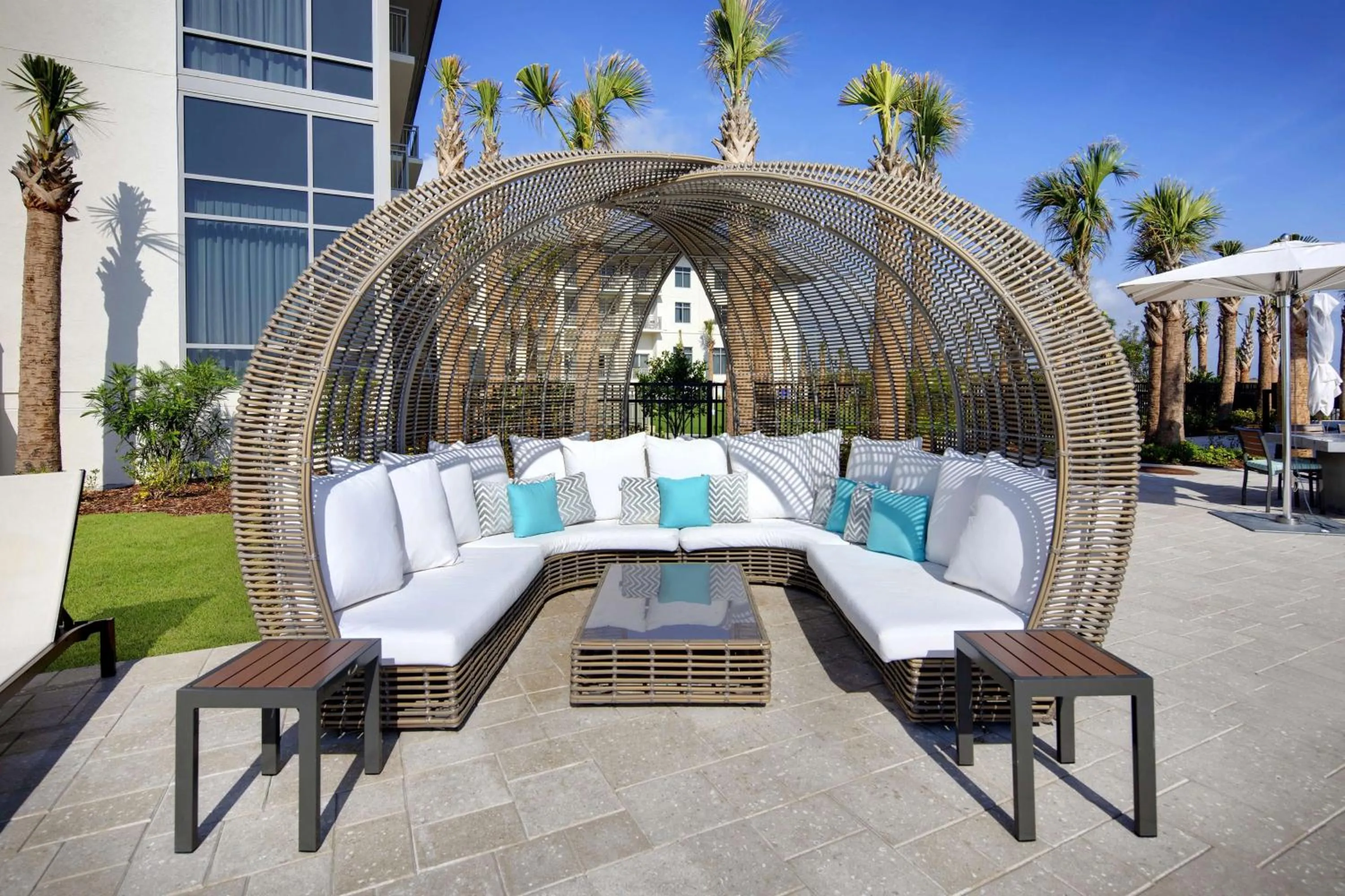 Patio in Embassy Suites St Augustine Beach Oceanfront Resort