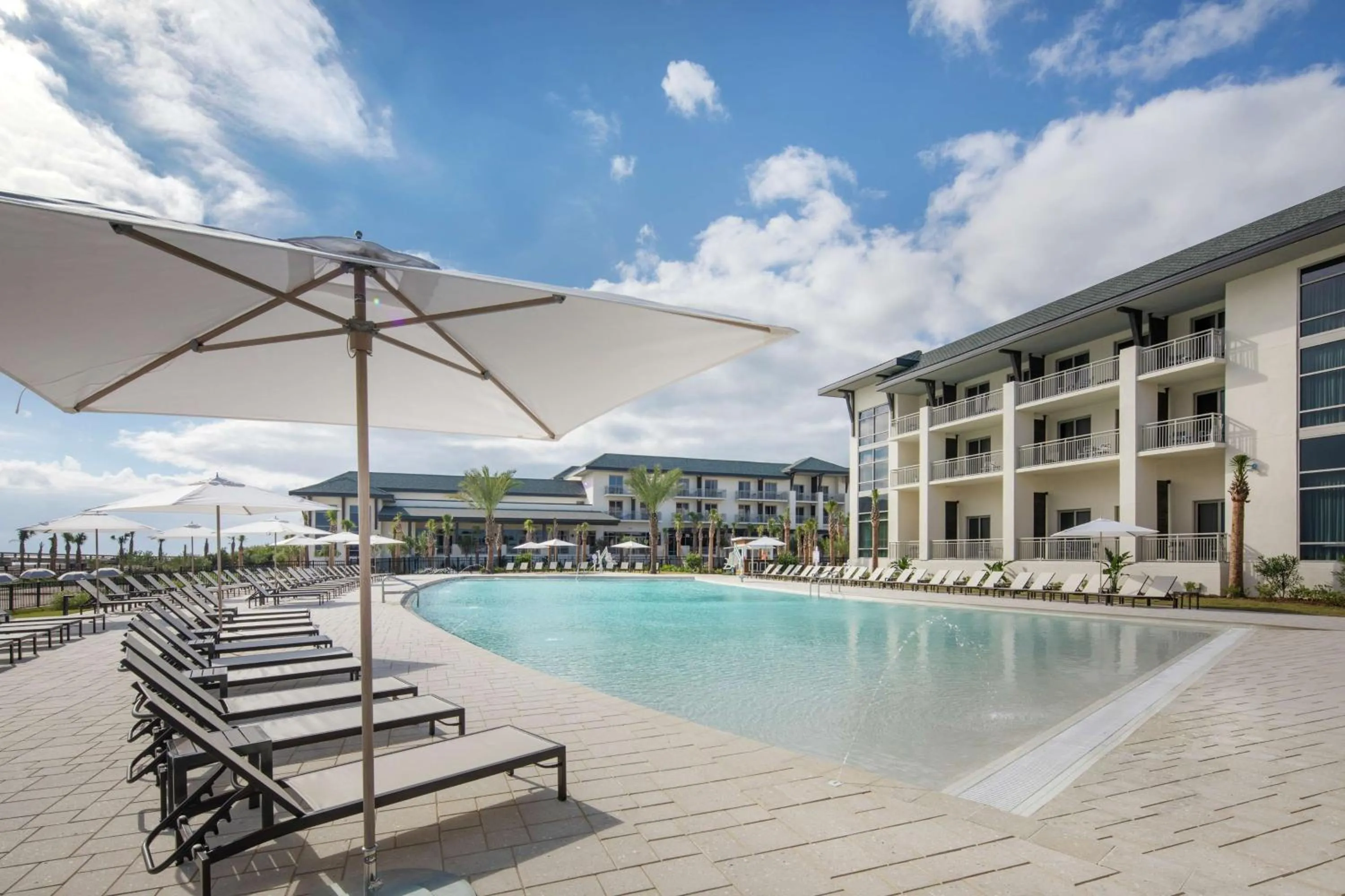 Pool view in Embassy Suites St Augustine Beach Oceanfront Resort