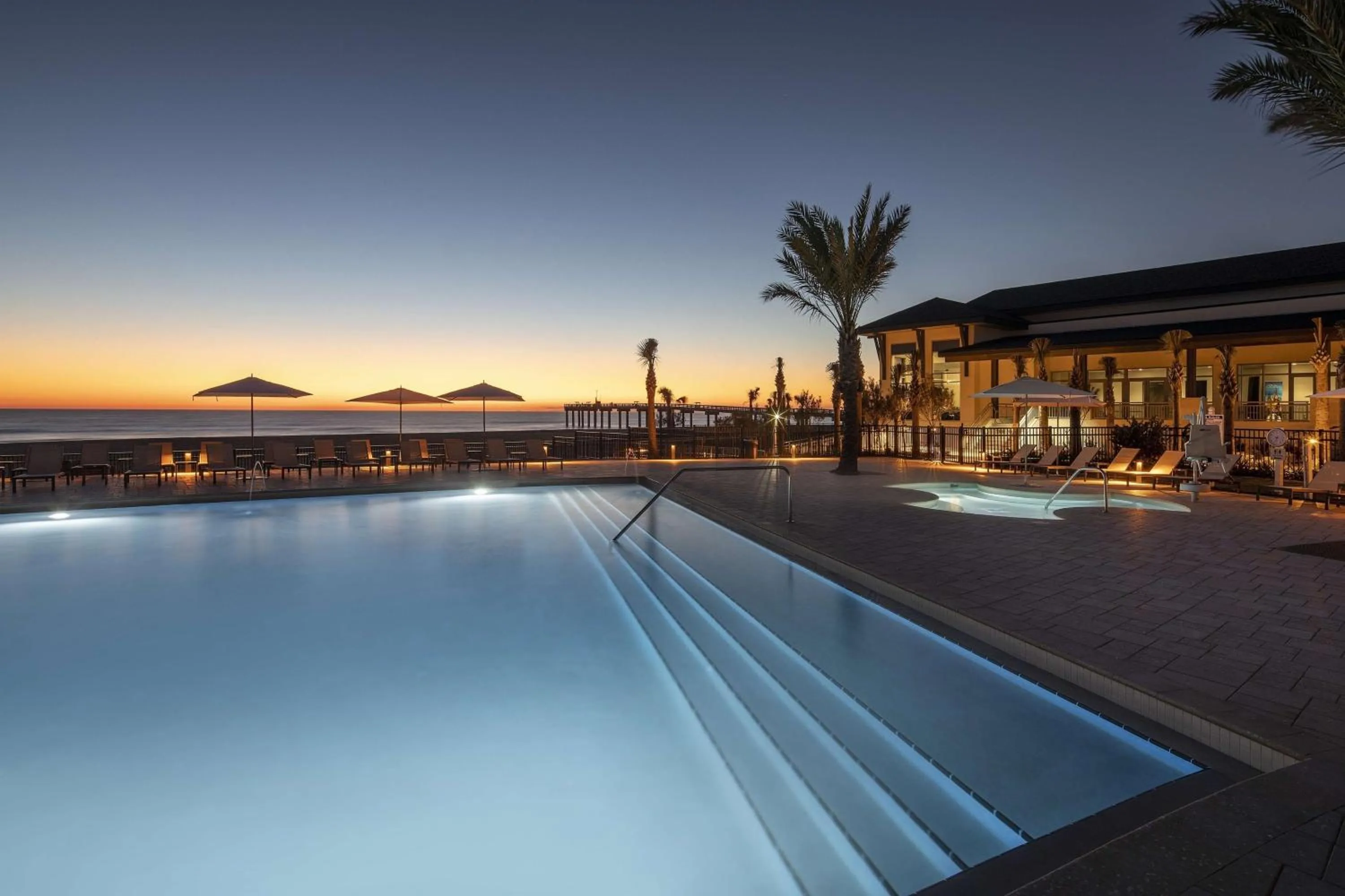 Pool view in Embassy Suites St Augustine Beach Oceanfront Resort