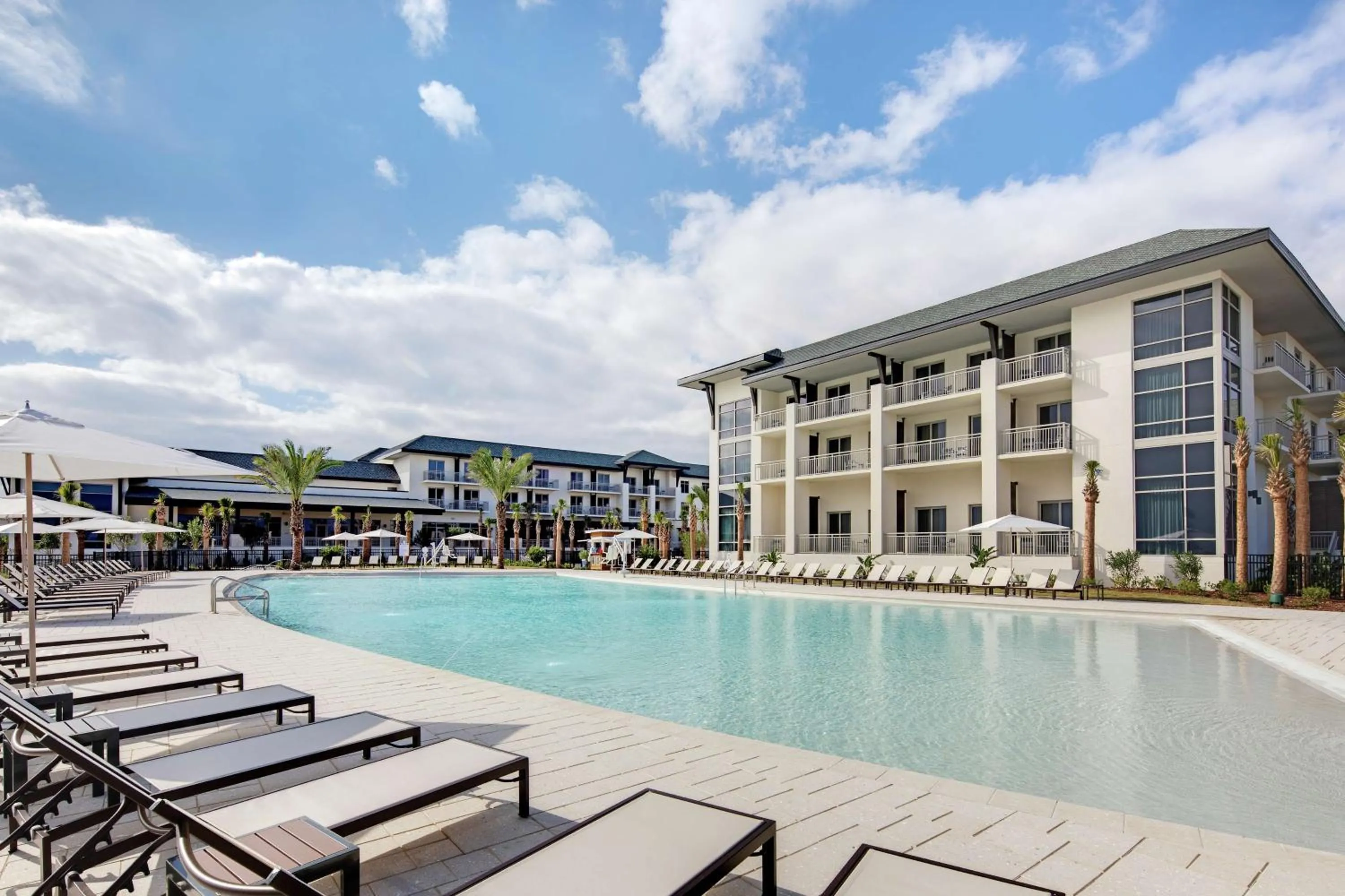 Pool view in Embassy Suites St Augustine Beach Oceanfront Resort