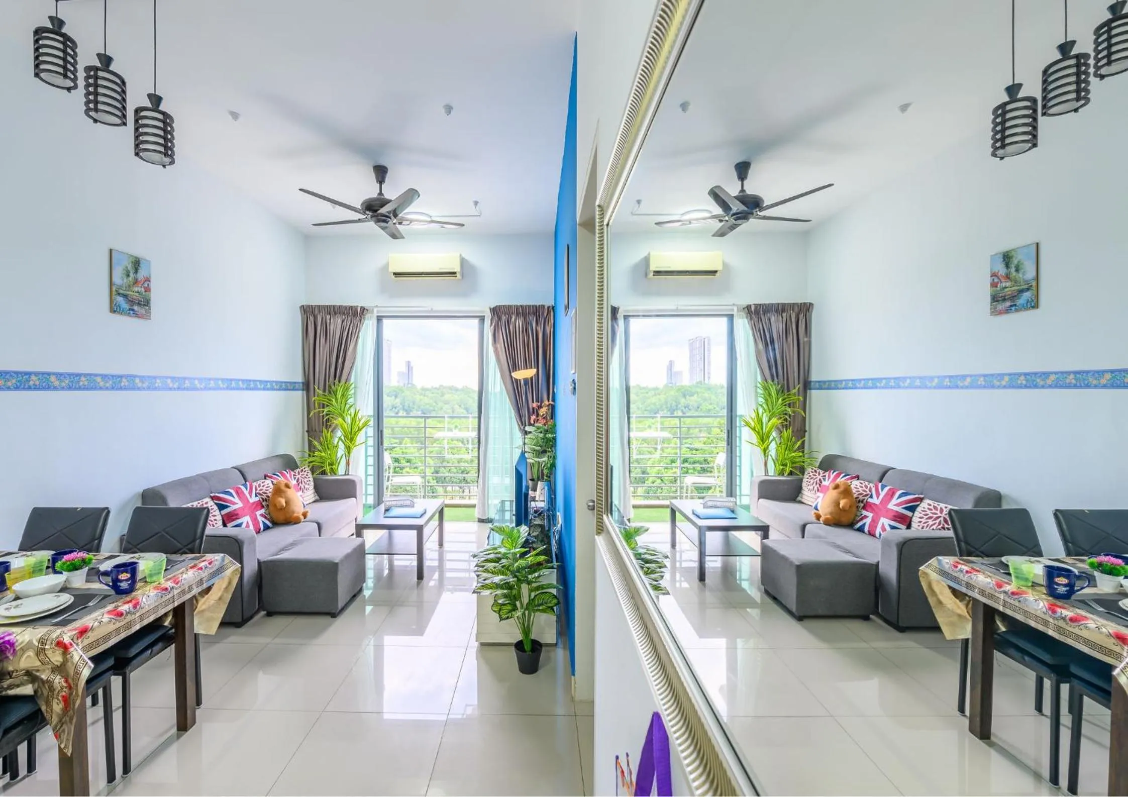 Living room in Cozy Park View Stay Above DPulze Mall #DP1