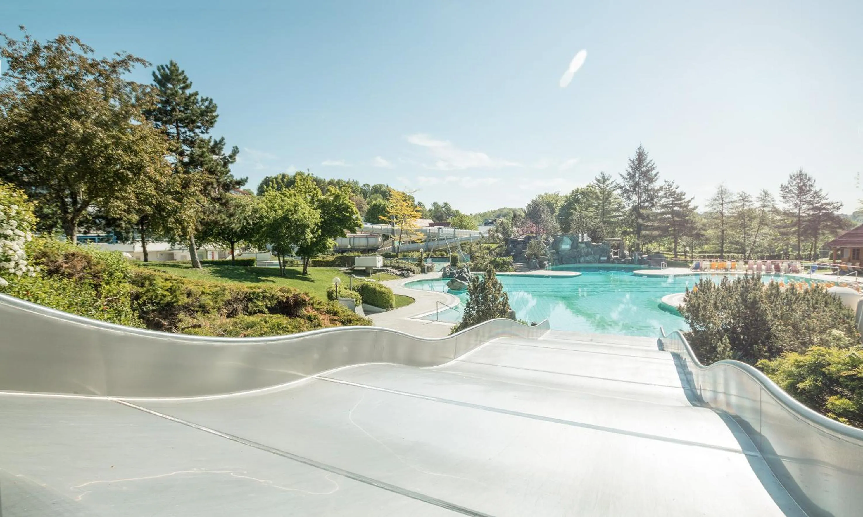 Pool view in Thermalhotel Leitner