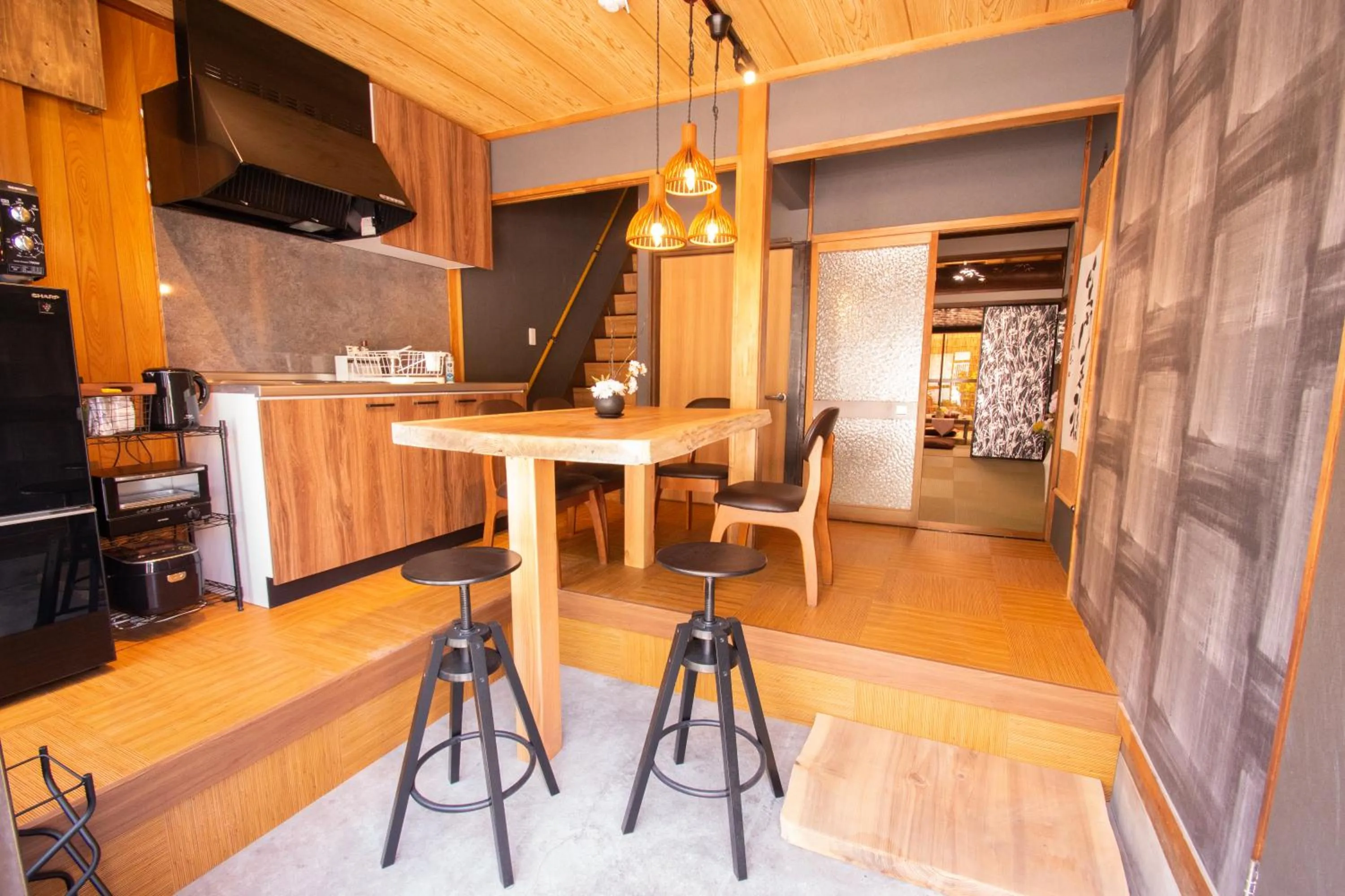 Kitchen or kitchenette in MON Kishinosato Sakura Resort -vacation rental-