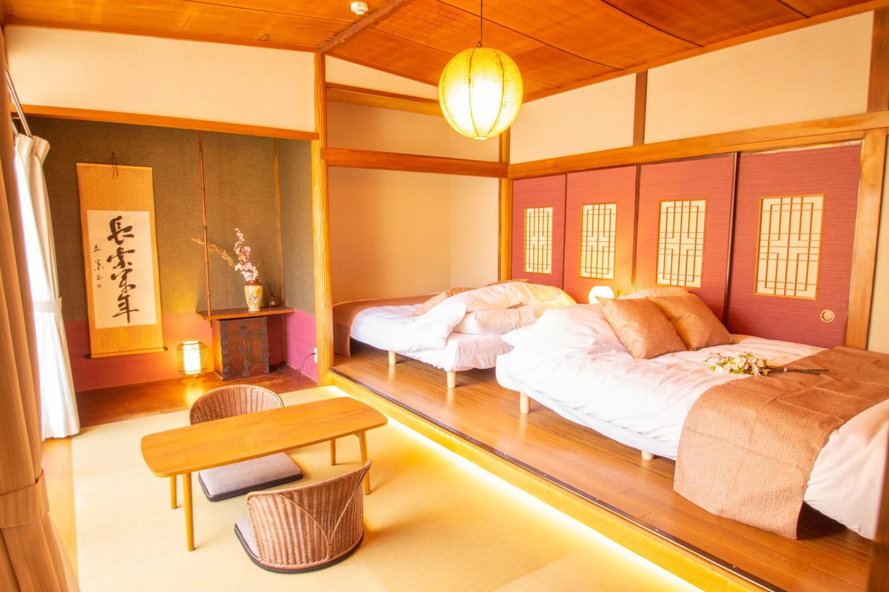 Bedroom, Bed in MON Kishinosato Sakura Resort -vacation rental-