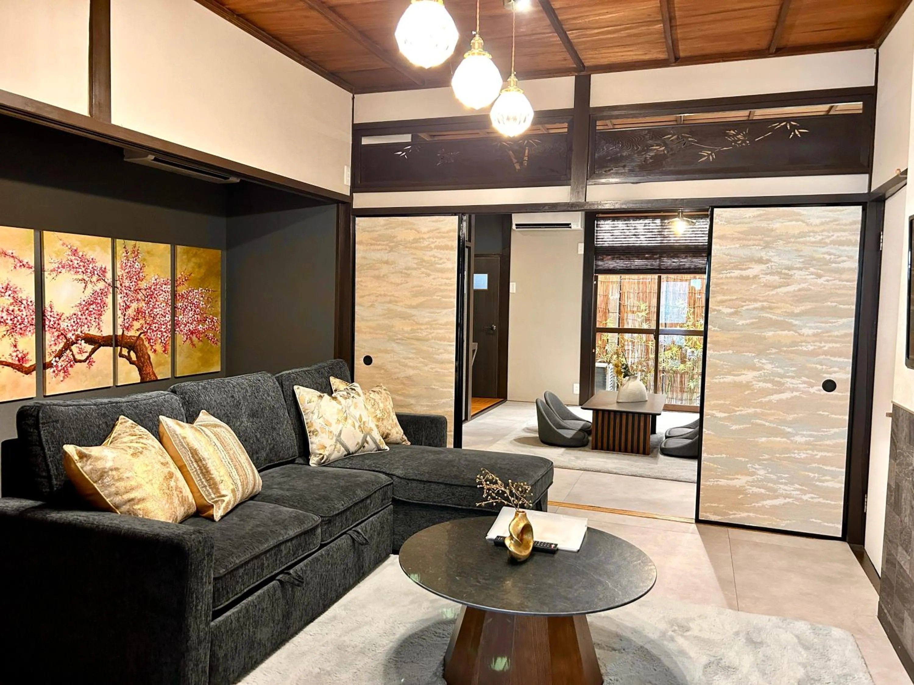 Living room in MON Kishinosato Sakura Resort -vacation rental-