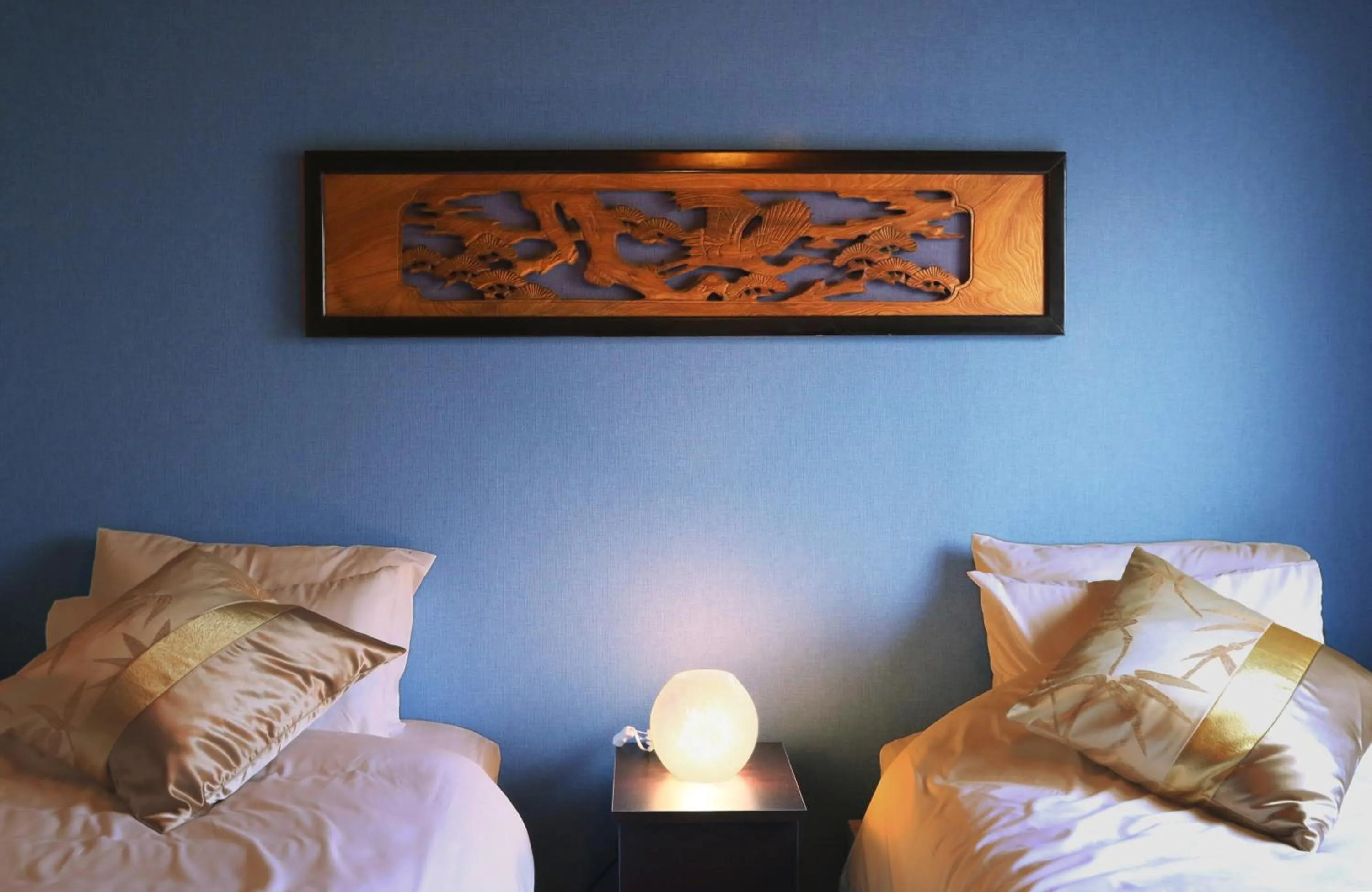 Bed in MON Kishinosato Sakura Resort -vacation rental-