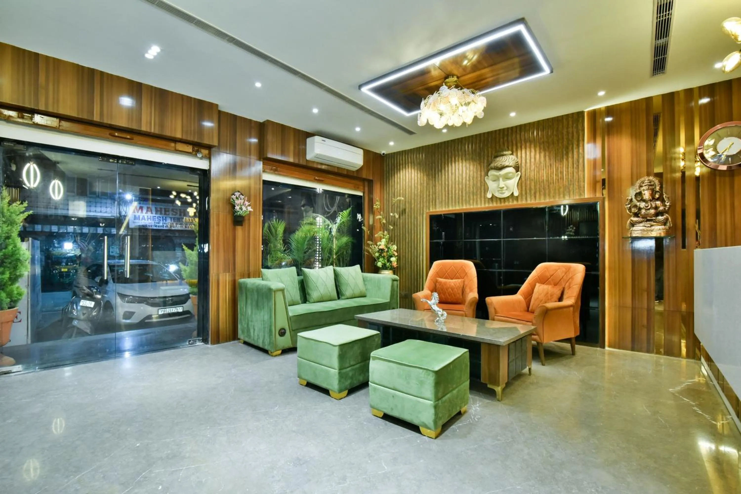 Seating area in Hotel Puri Palace