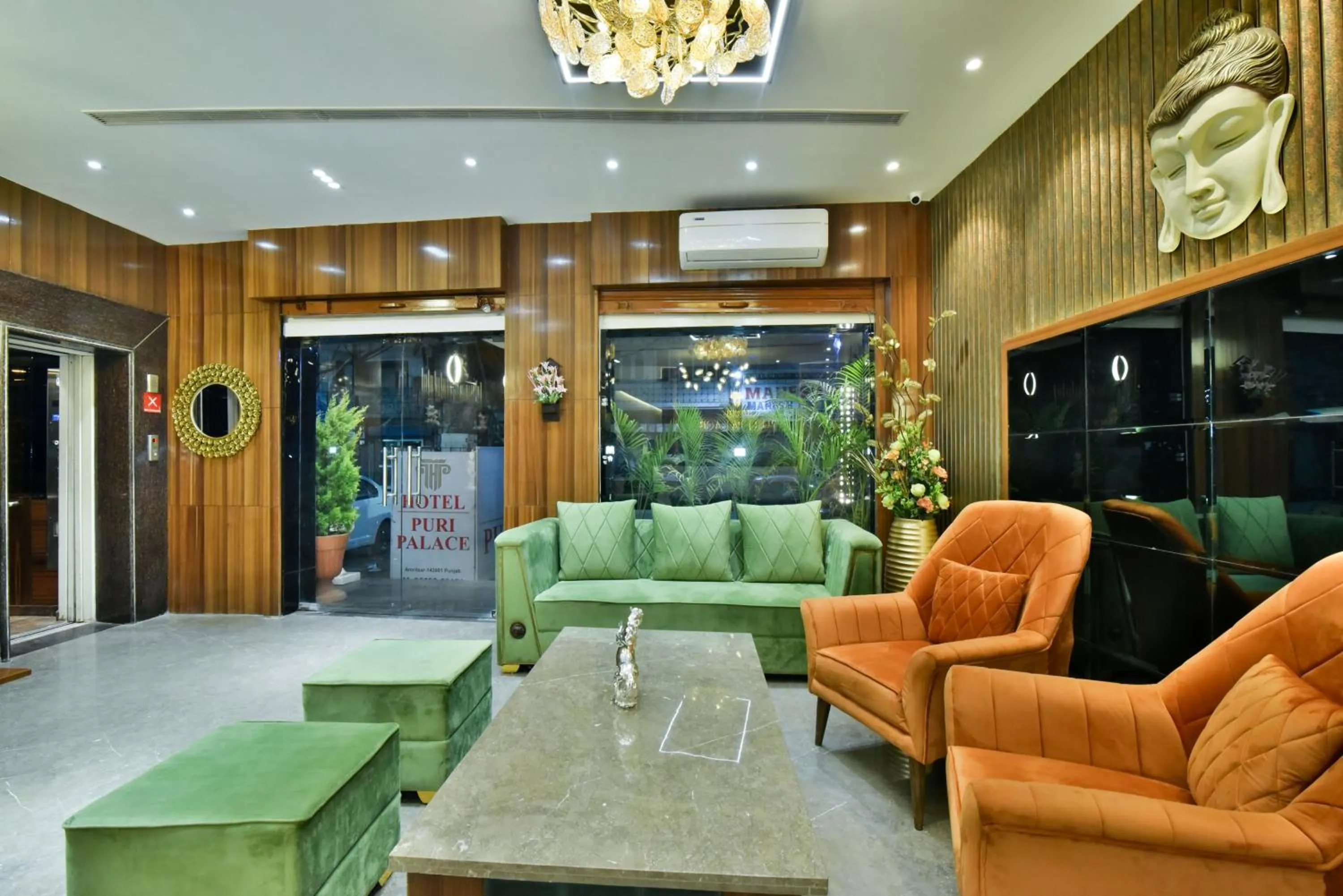 Seating area in Hotel Puri Palace