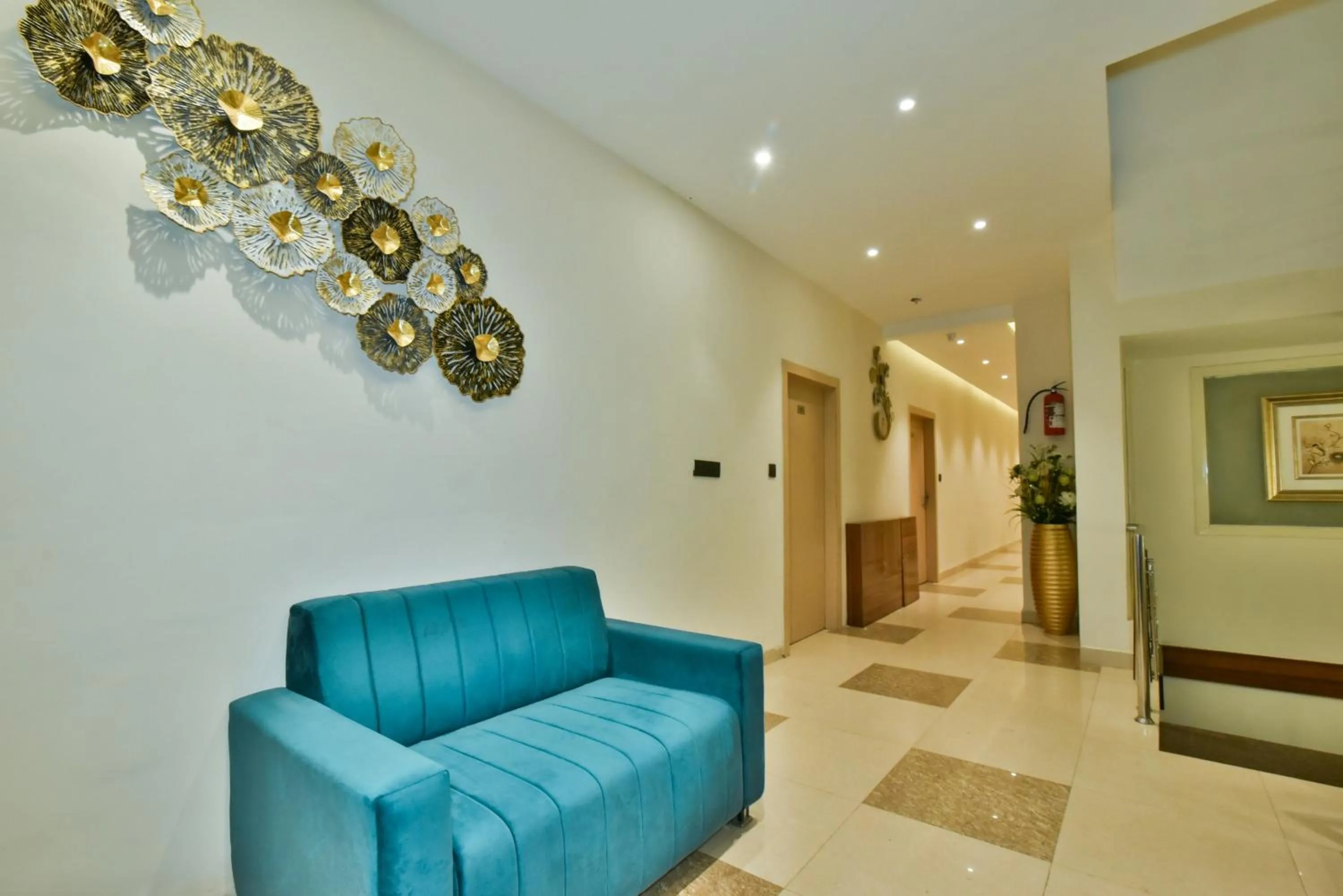 Seating area in Hotel Puri Palace