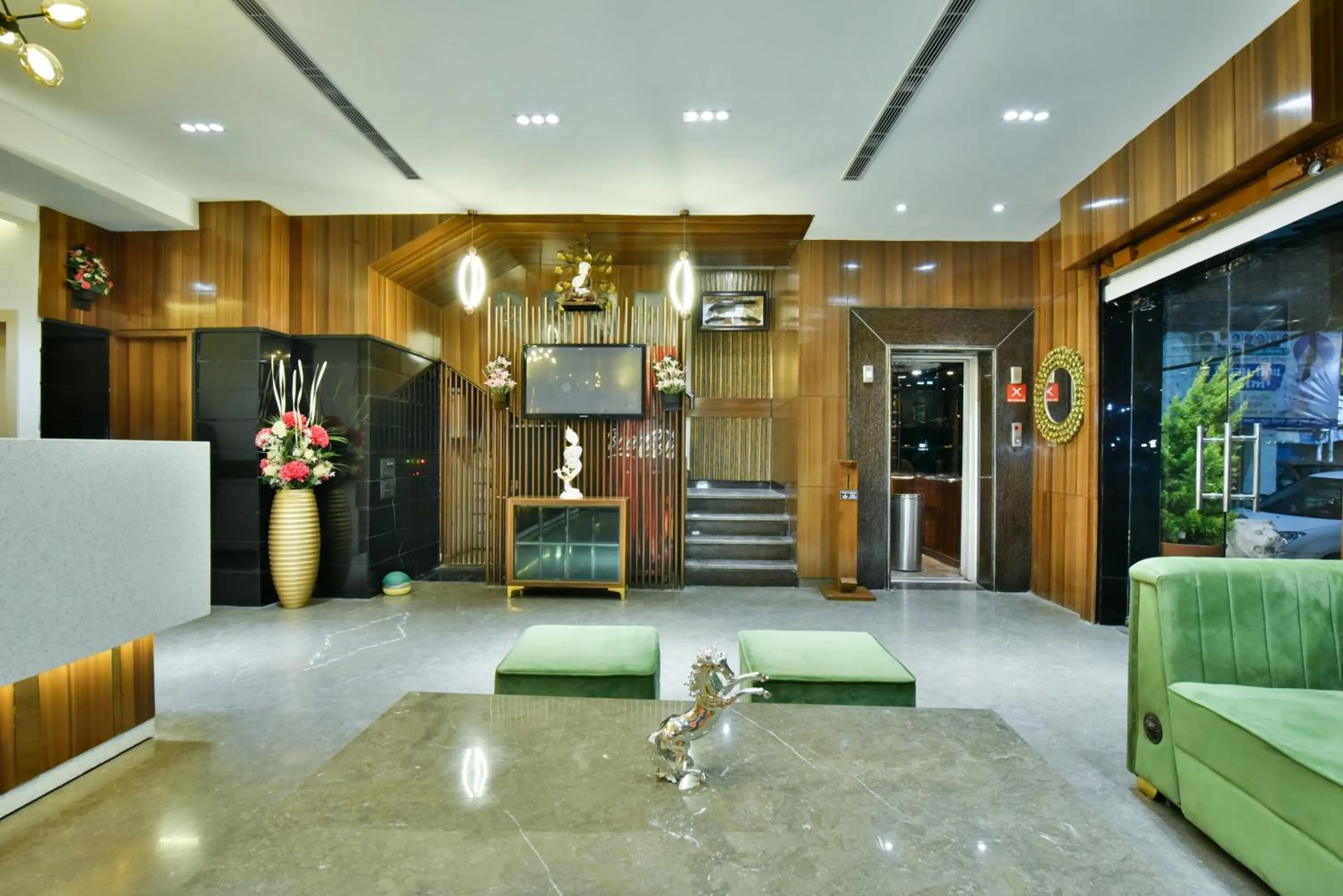 Seating area in Hotel Puri Palace
