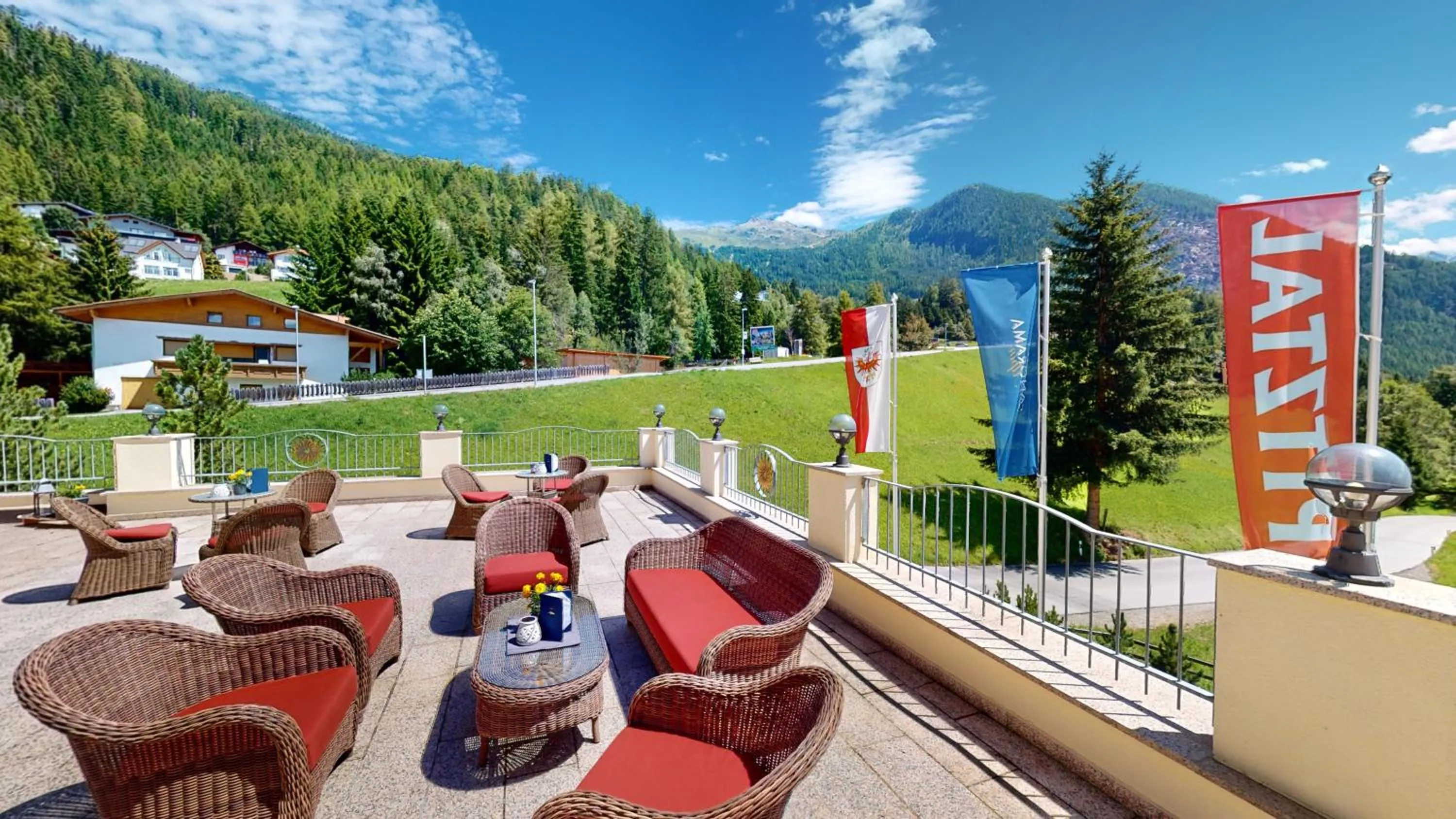 Balcony/Terrace in Wellness Aparthotel Panorama Alpin - Ferienwohnungen Jerzens im Pitztal