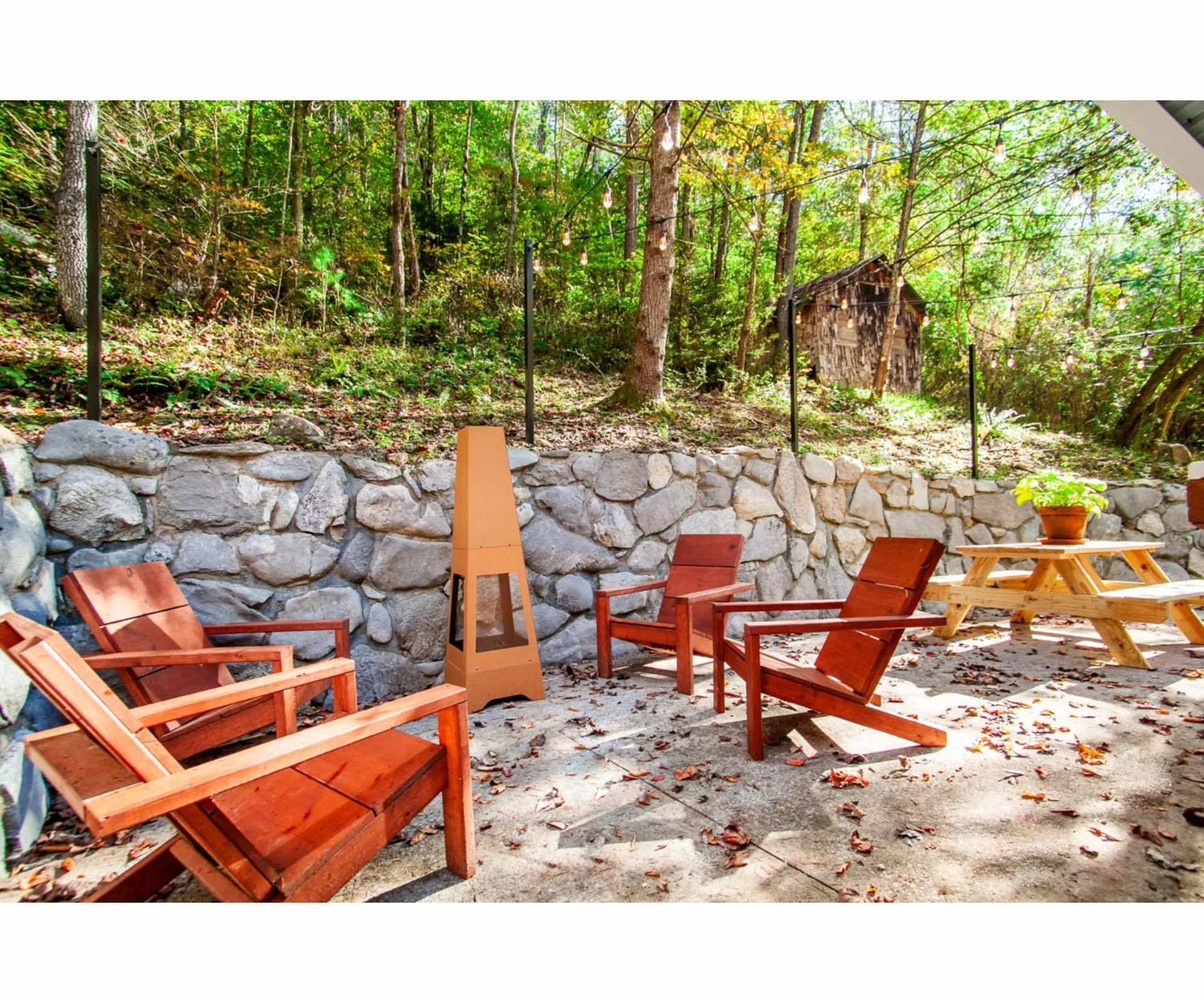 Patio in Beary Relaxing Cabin - Rustic with Outdoor Patio