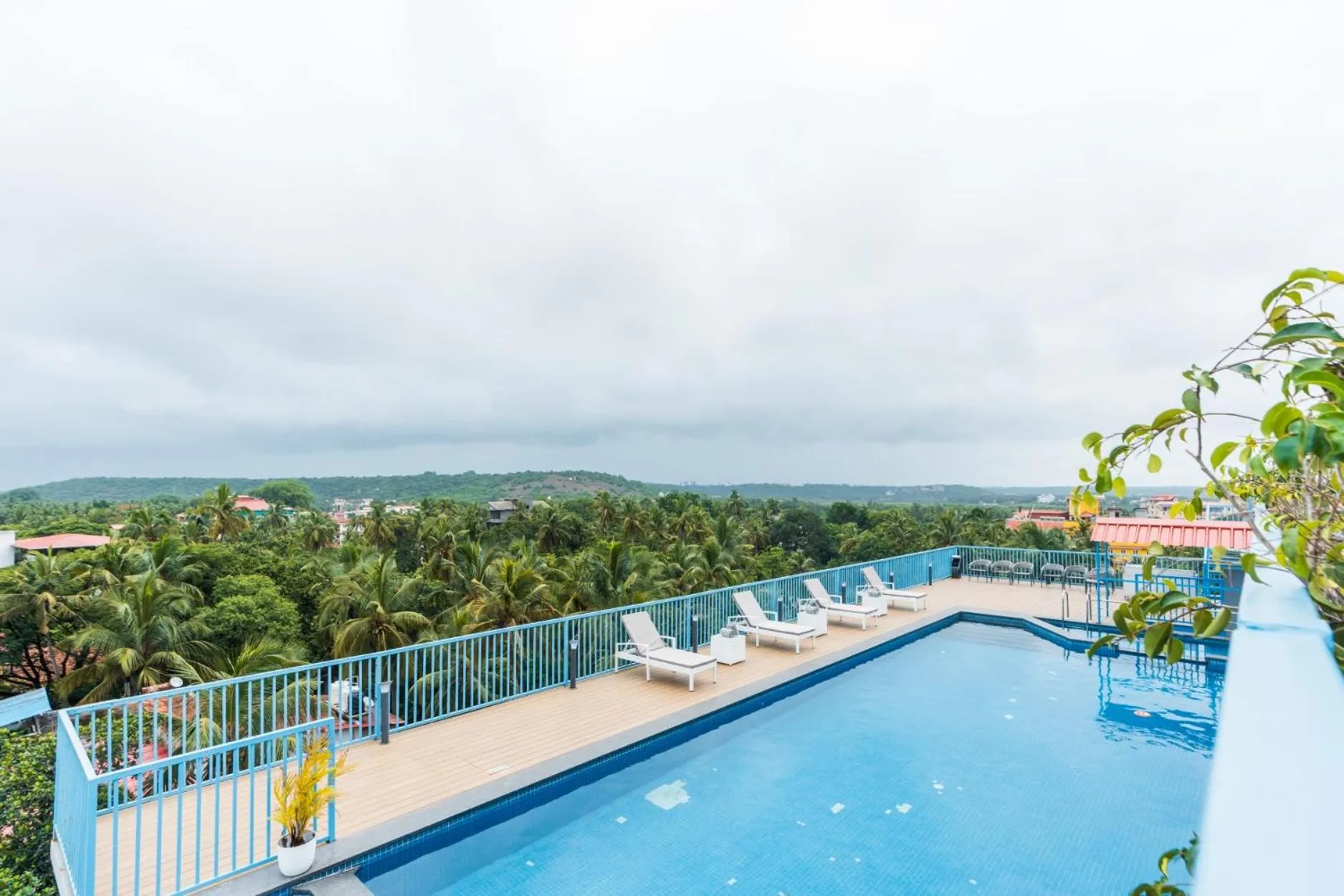 Pool view in De Mandarin Hotel Goa