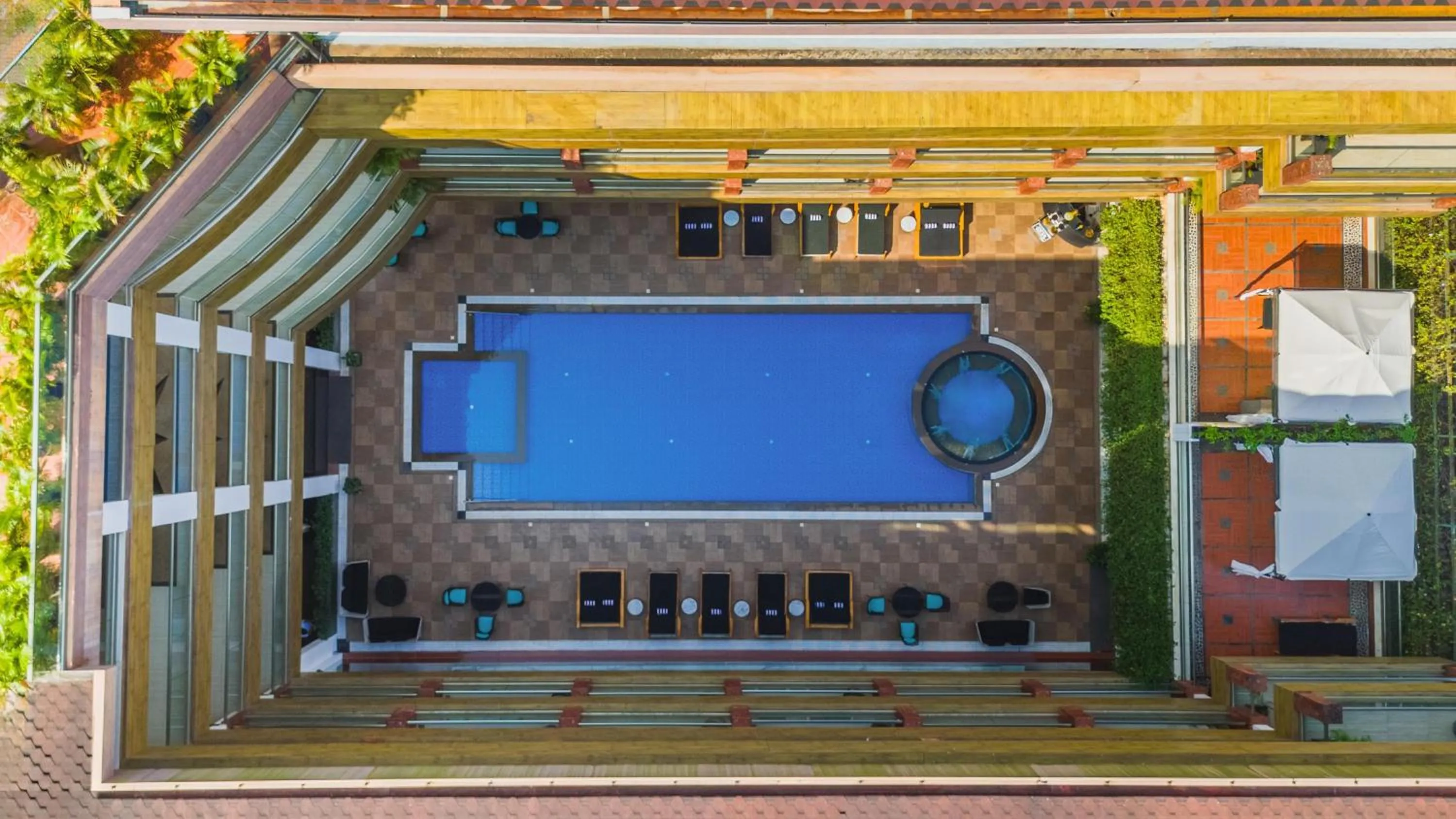 Pool view in Radisson Resort Goa Baga