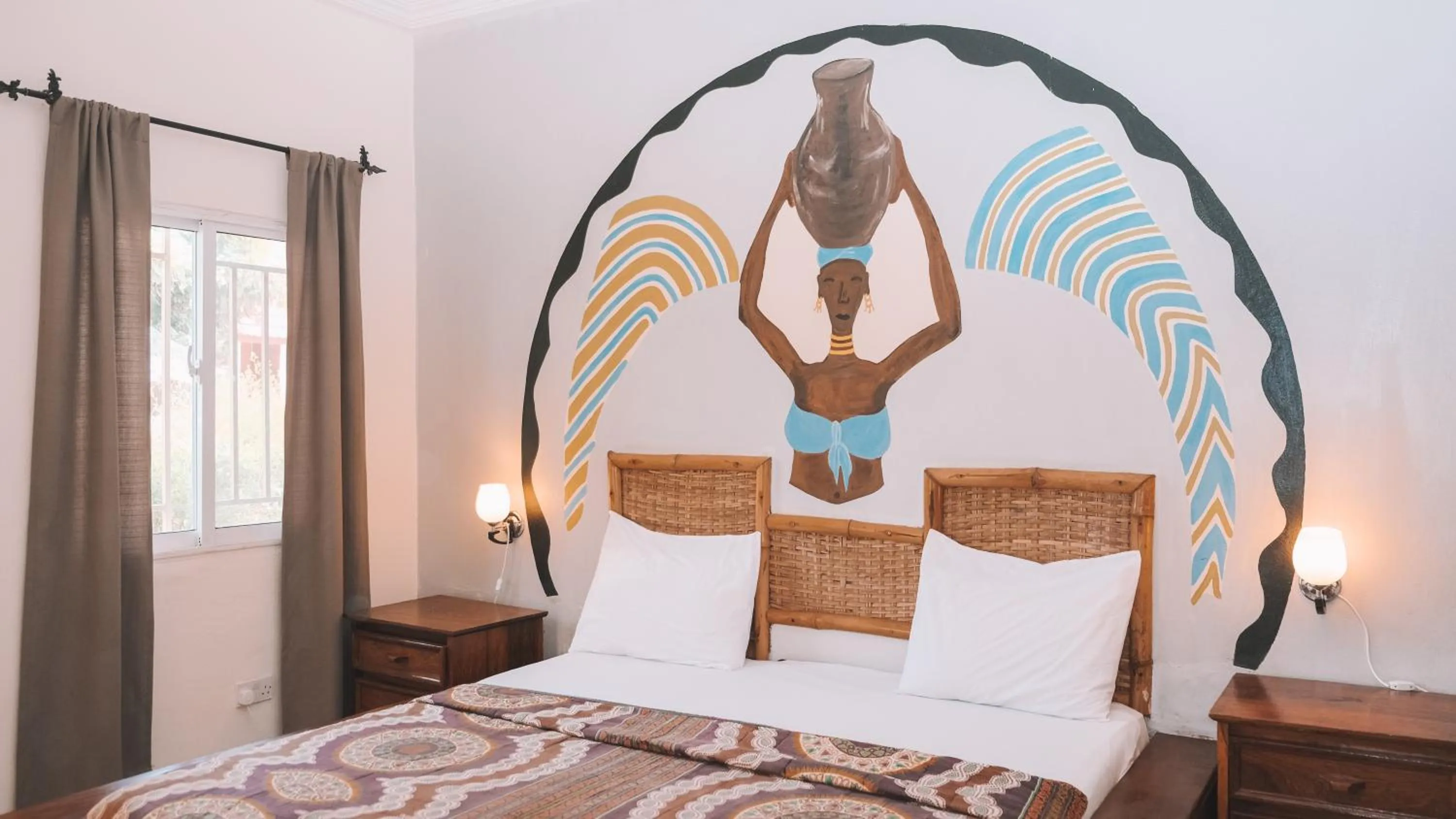 Bed in Bamboo Garden Hotel