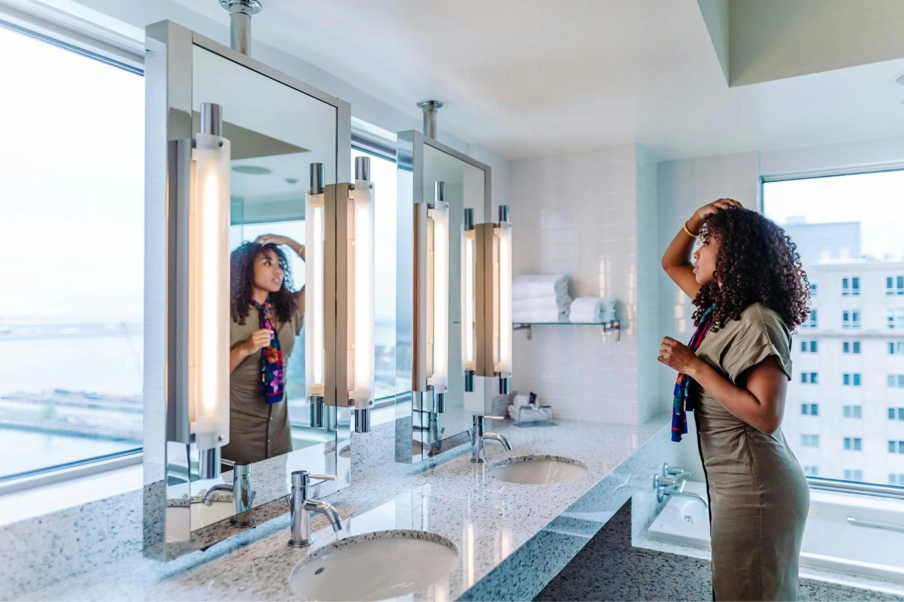 Bathroom in Renaissance Boston Seaport District